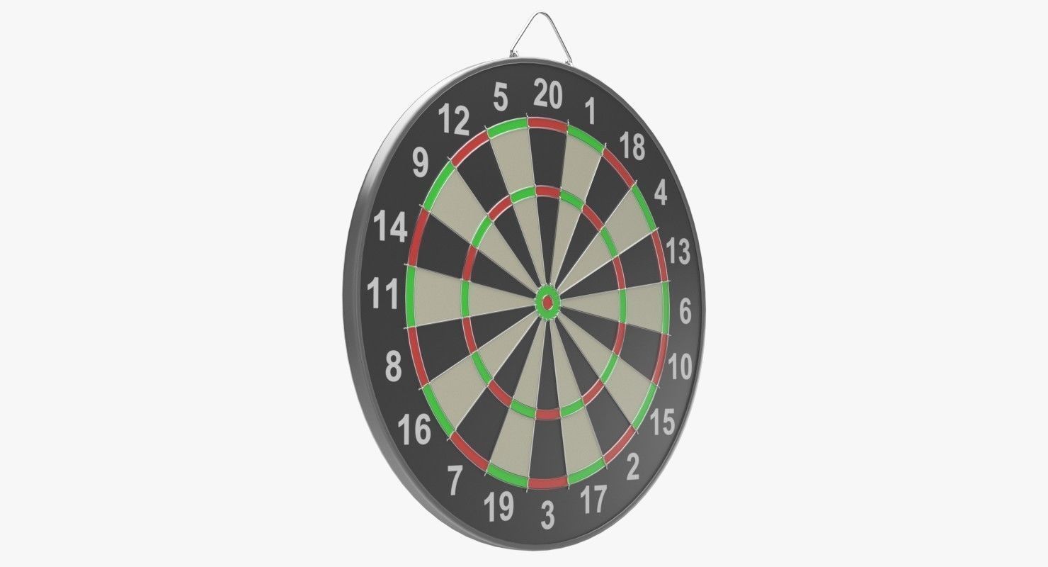 Dartboard dart board 3D model_1