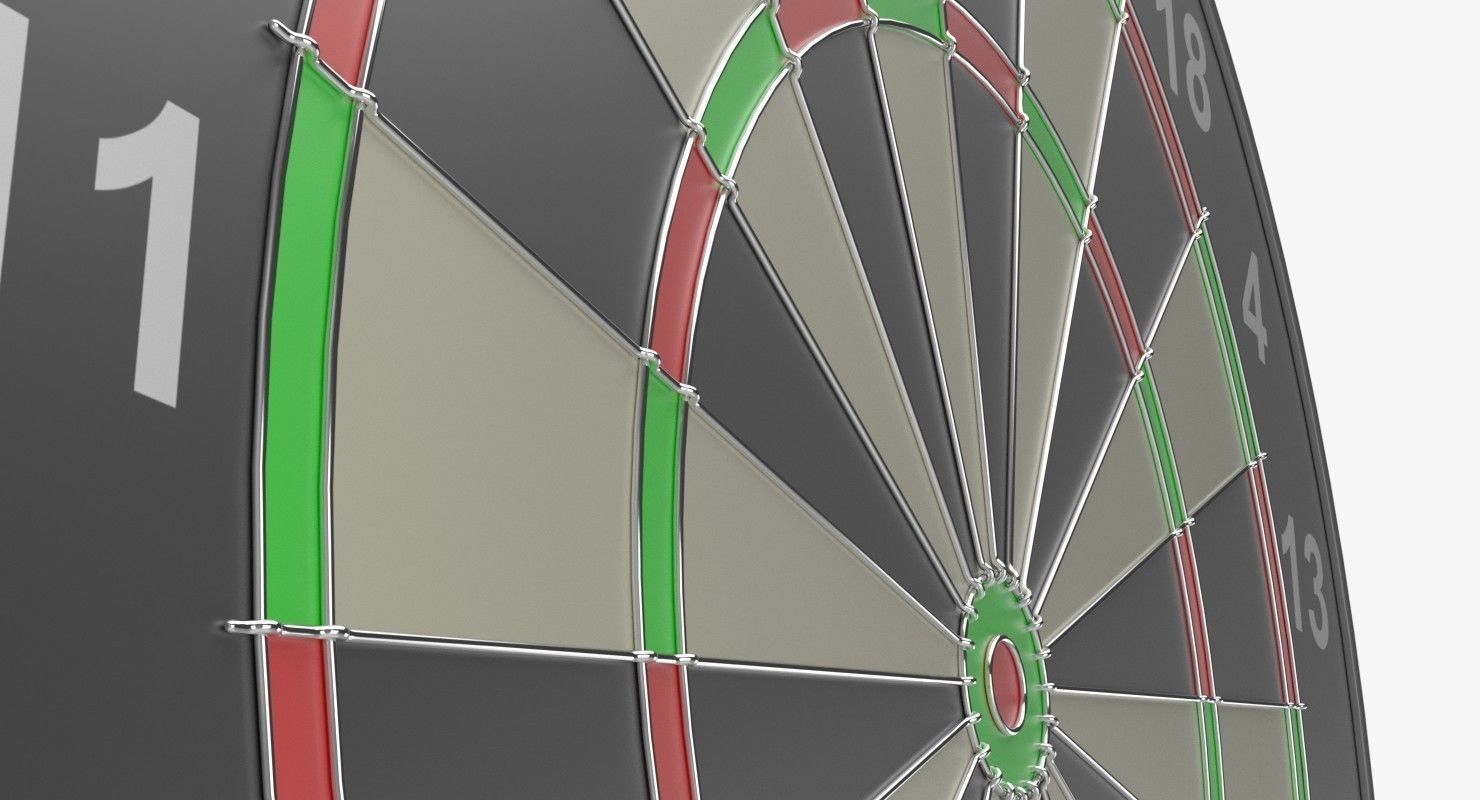 Dartboard dart board 3D model_4
