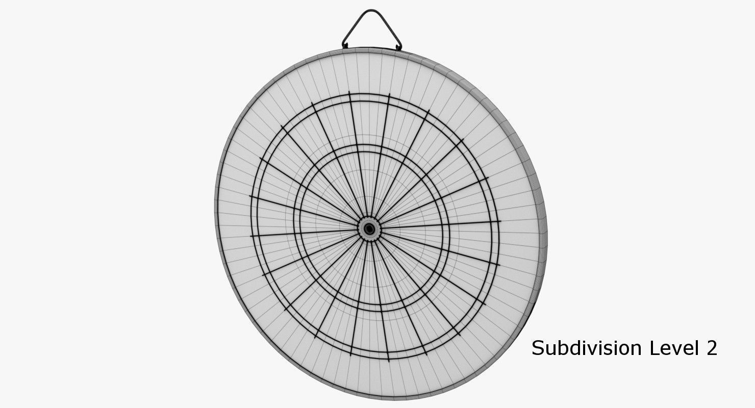 Dartboard dart board 3D model_7