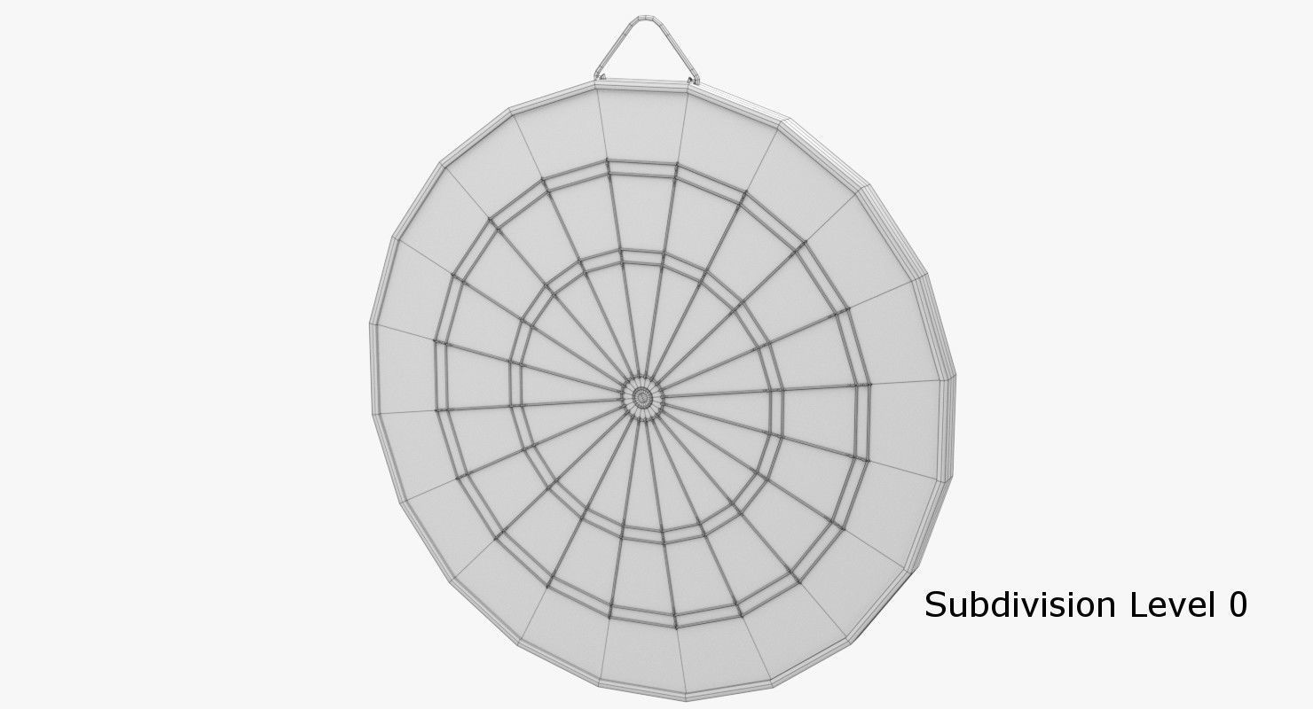 Dartboard dart board 3D model_5