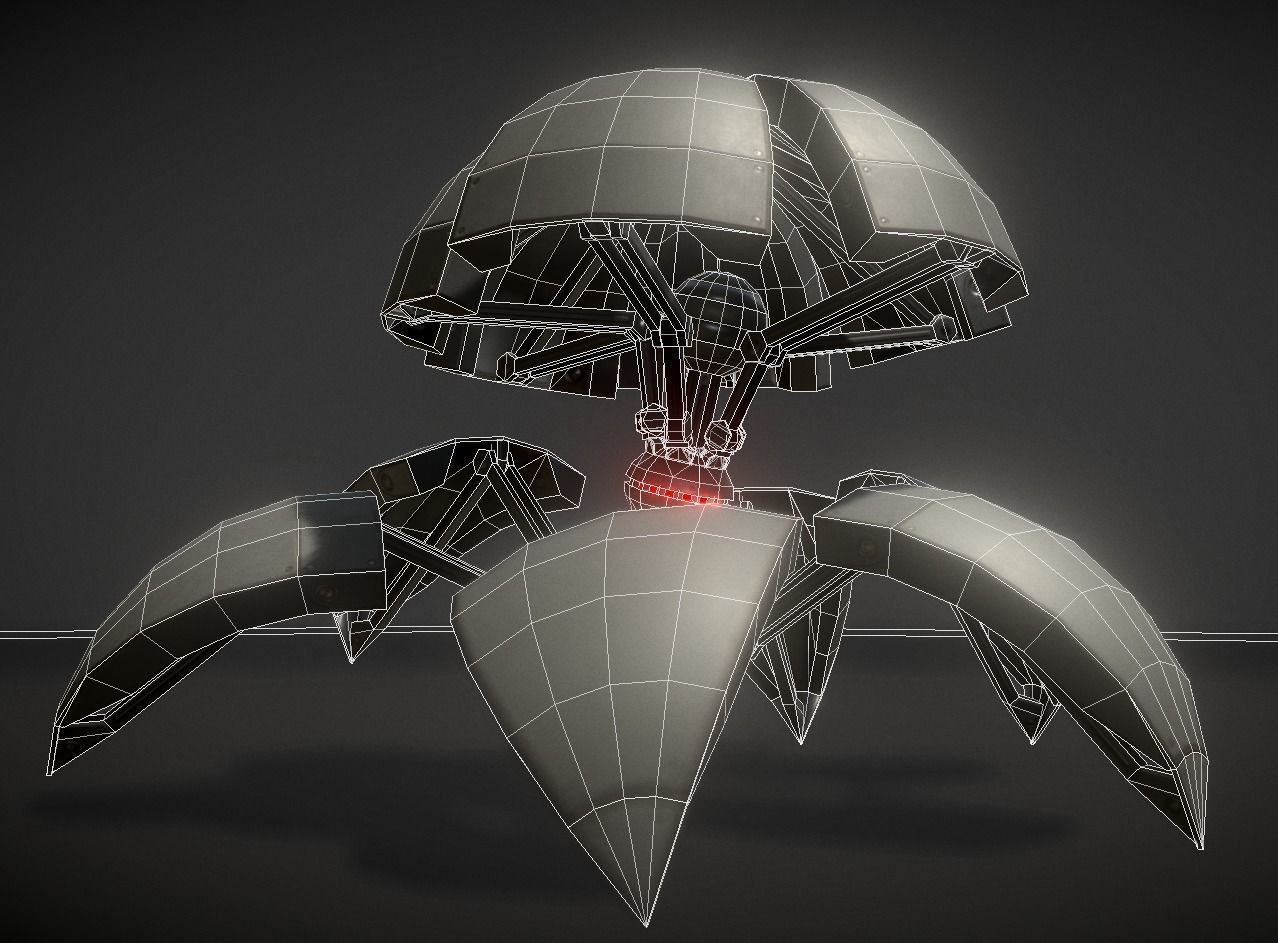 Sphere Bot Collection Low-poly 3D model_117