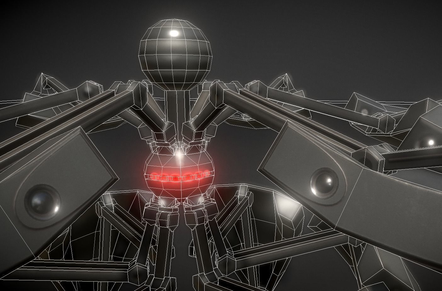 Sphere Bot Collection Low-poly 3D model_138