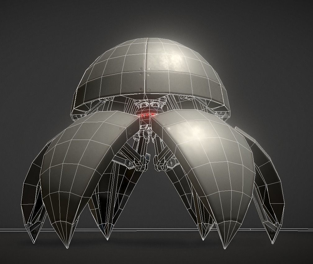 Sphere Bot Collection Low-poly 3D model_113