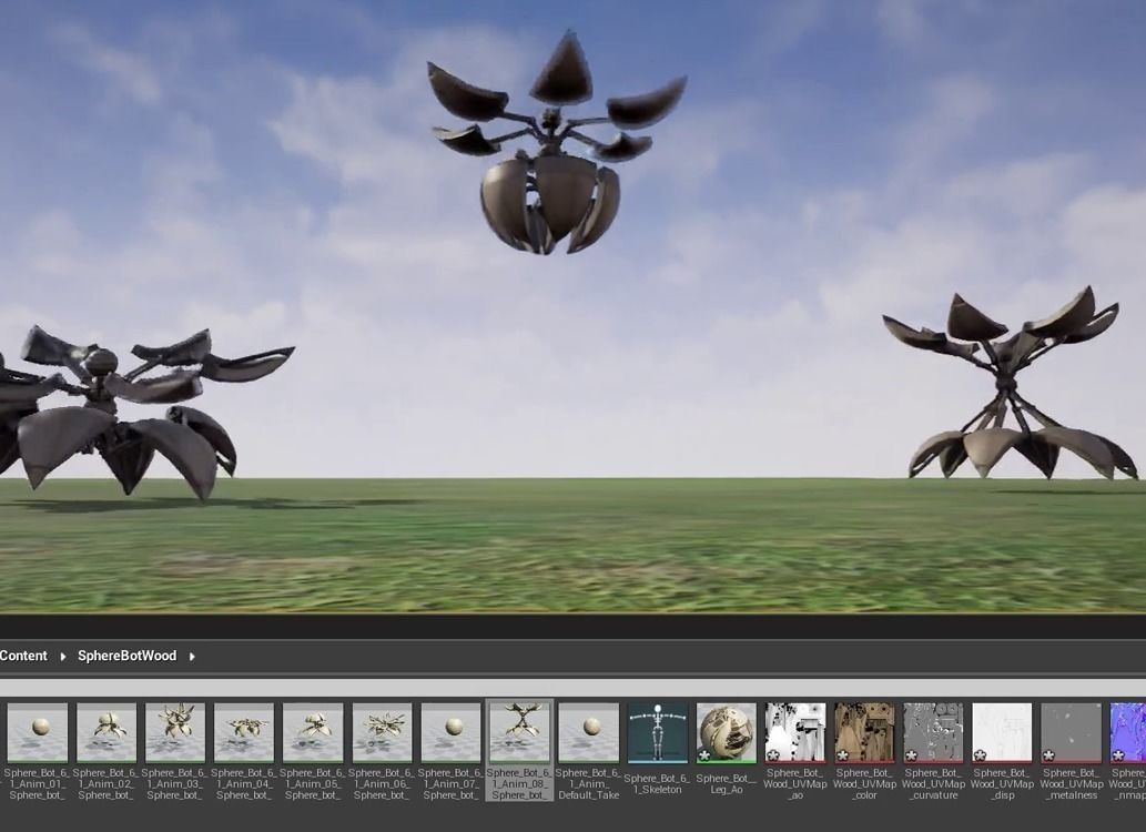 Sphere Bot Collection Low-poly 3D model_90