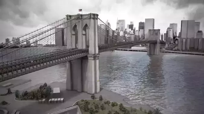 Brooklyn Bridge New York City 3D model