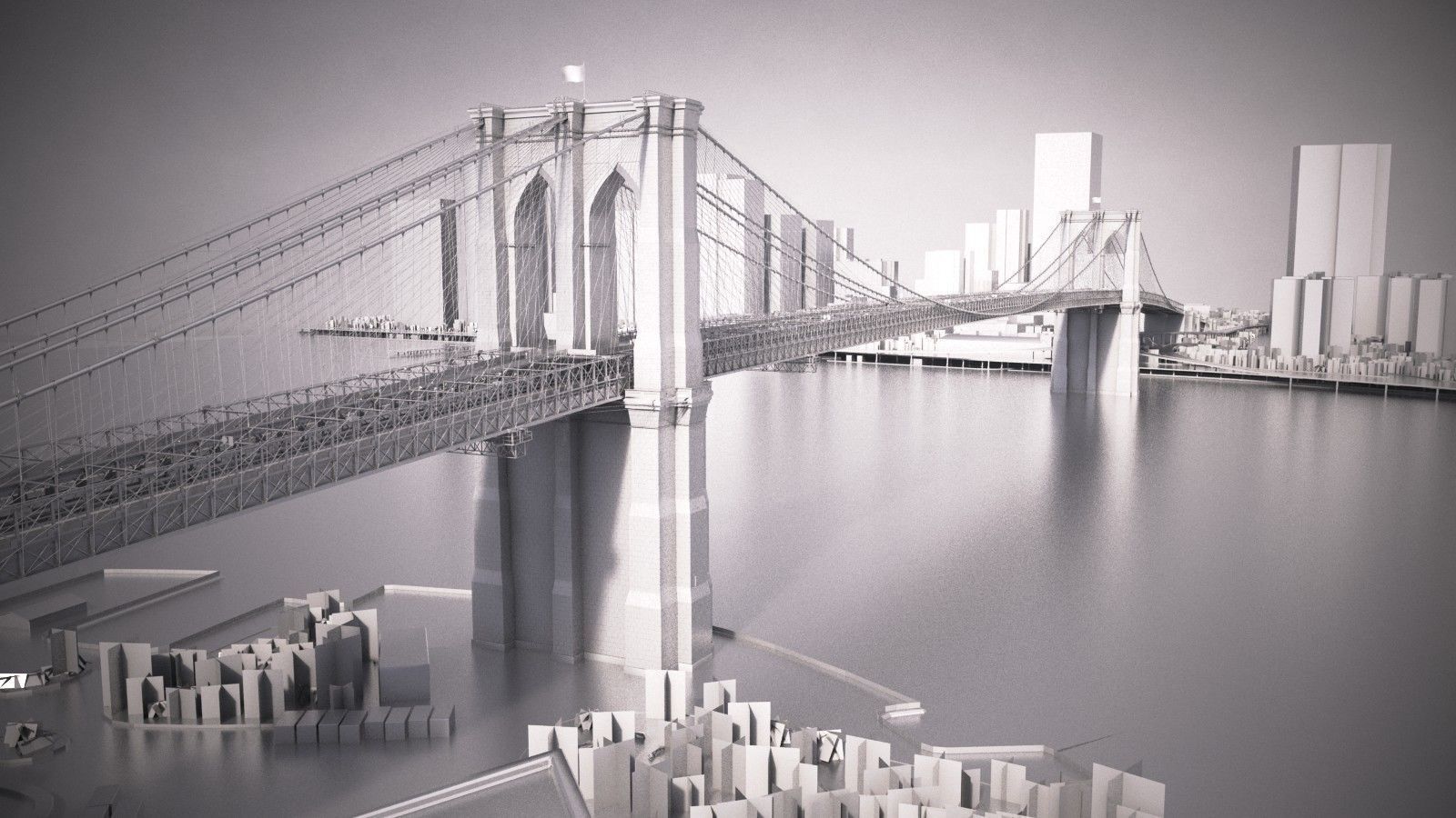Brooklyn Bridge New York City 3D model_20