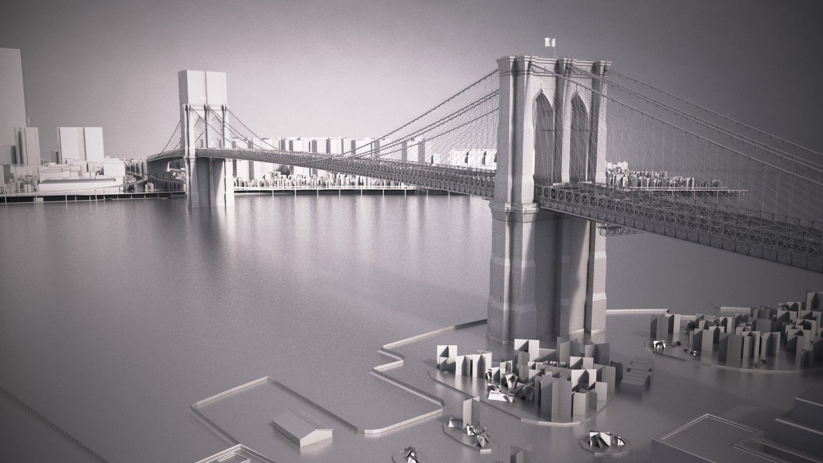 Brooklyn Bridge New York City 3D model_19