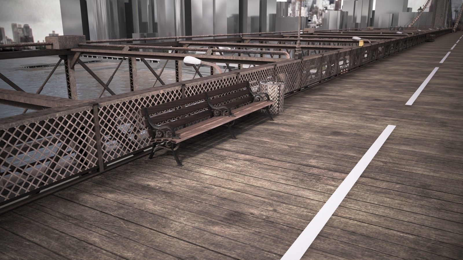 Brooklyn Bridge New York City 3D model_17