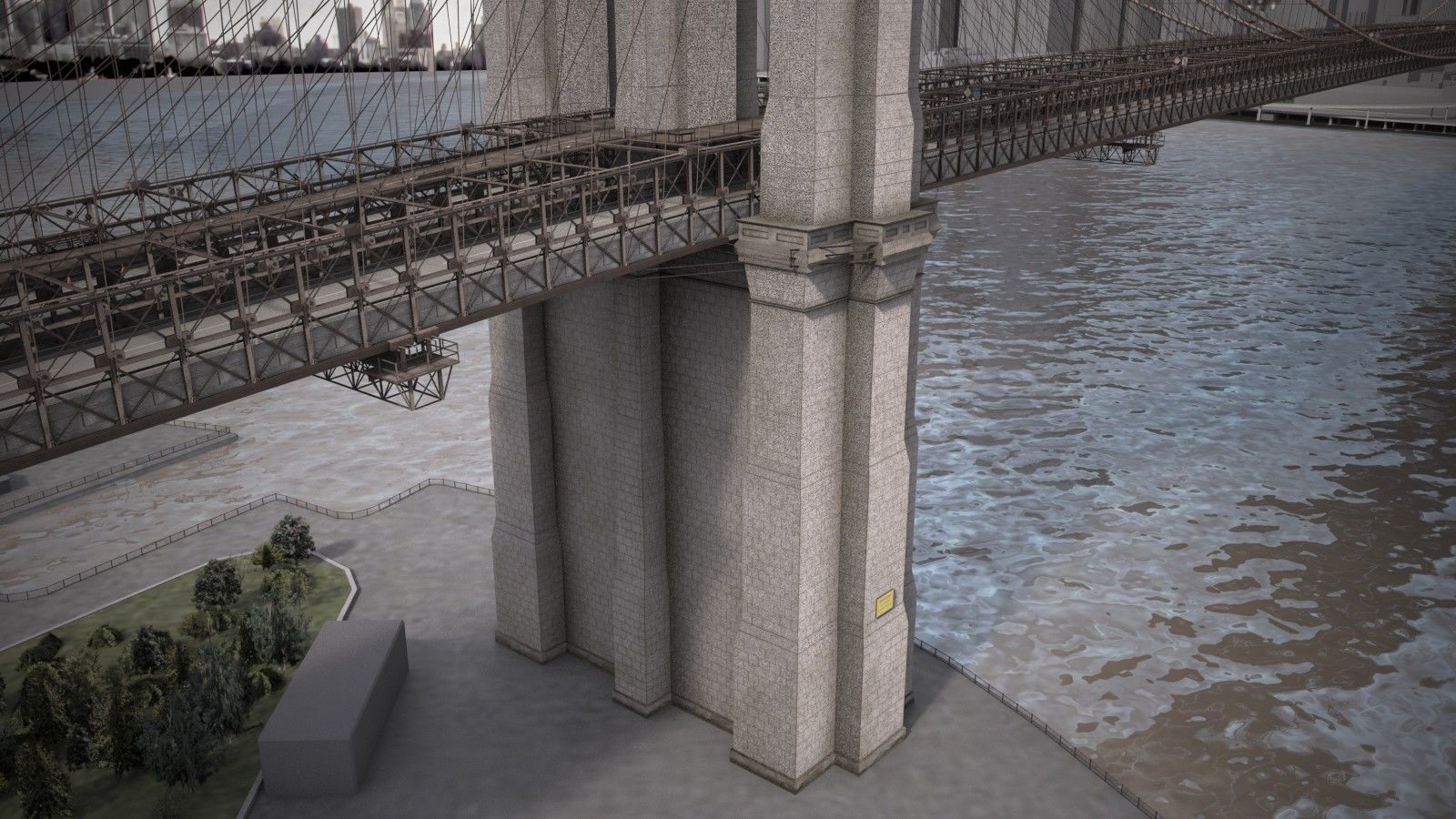 Brooklyn Bridge New York City 3D model_10