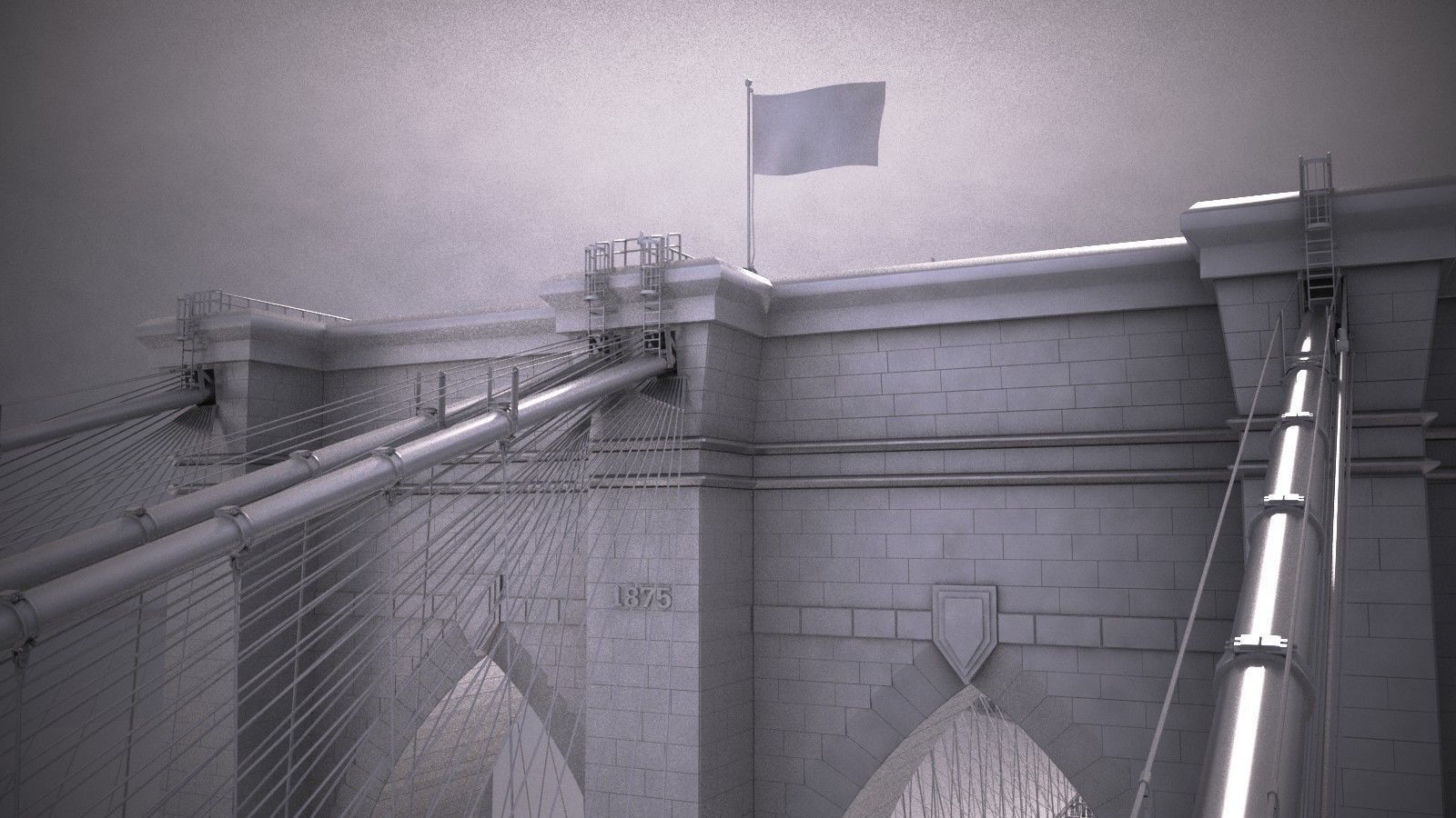 Brooklyn Bridge New York City 3D model_28