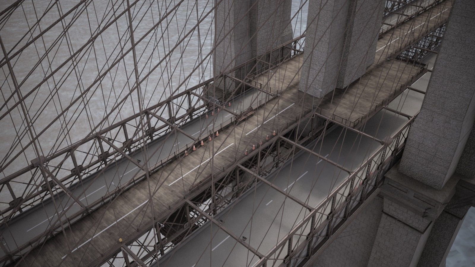 Brooklyn Bridge New York City 3D model_12