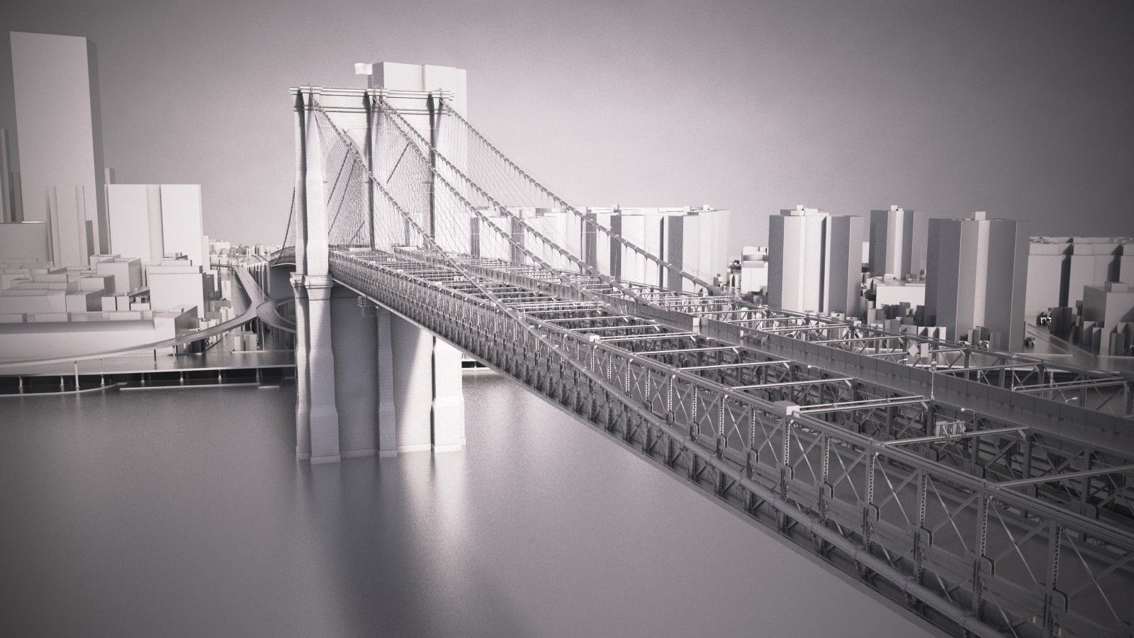 Brooklyn Bridge New York City 3D model_21