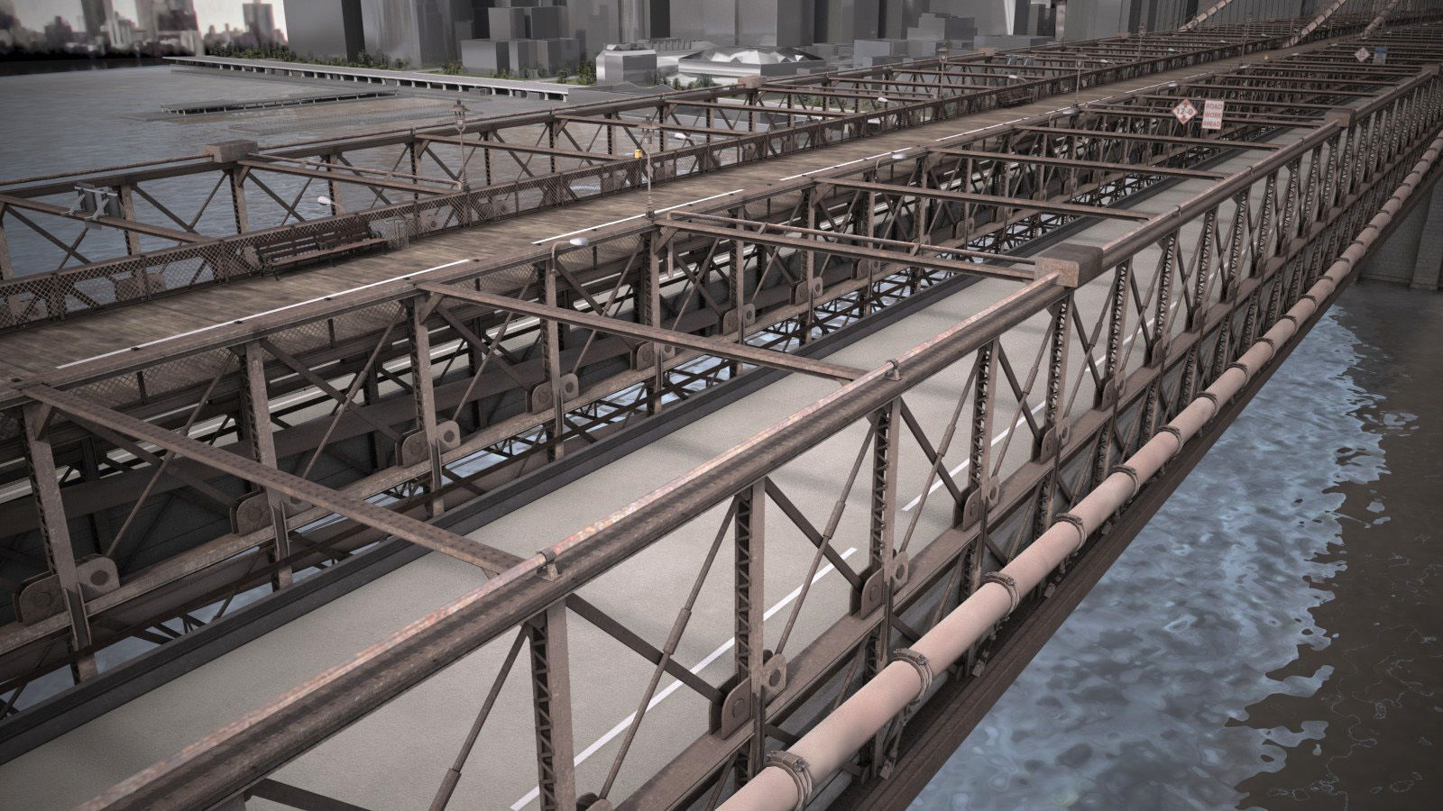 Brooklyn Bridge New York City 3D model_18