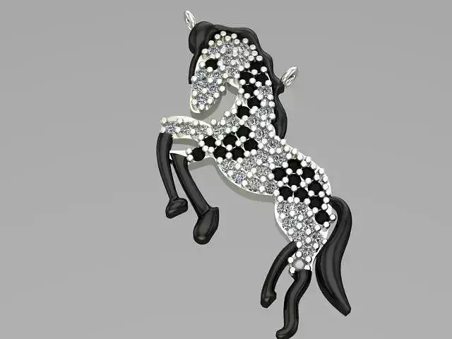 horse pendant 43 3D print model