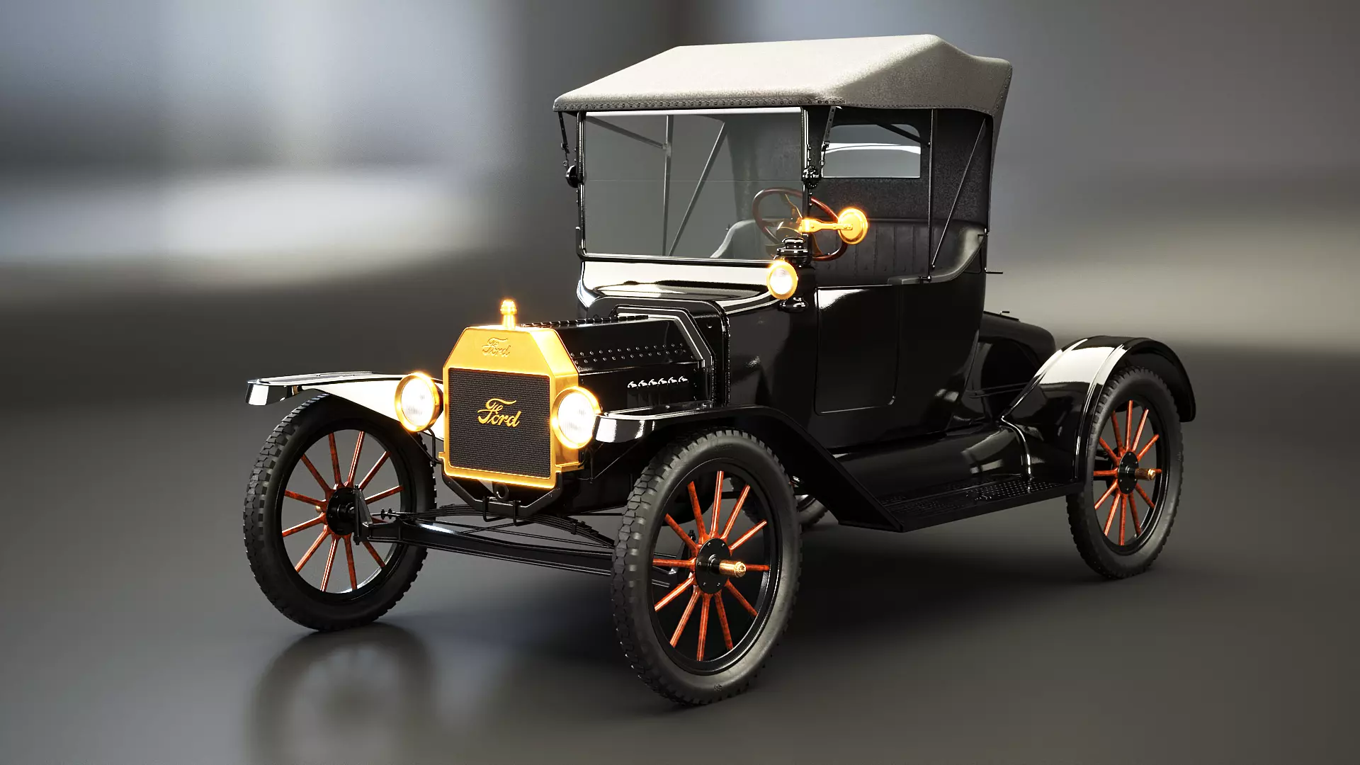 T Roadster 1915 Low-poly 3D model