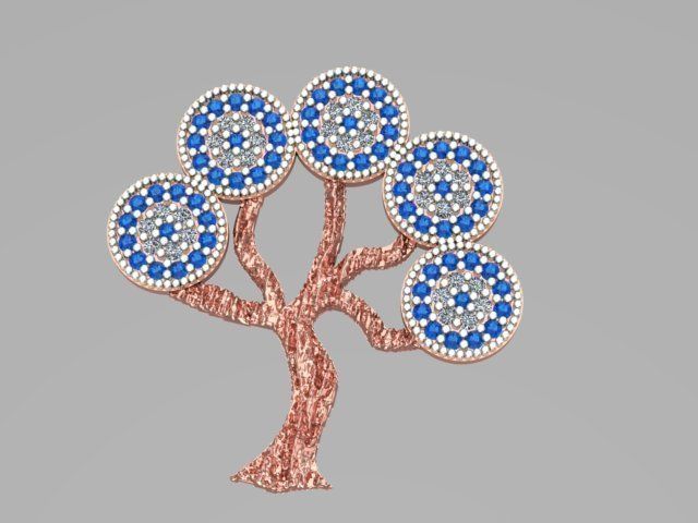 tree of life pendant 50 3D print model