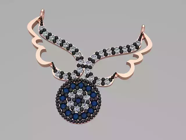 Winged eye pendant 52