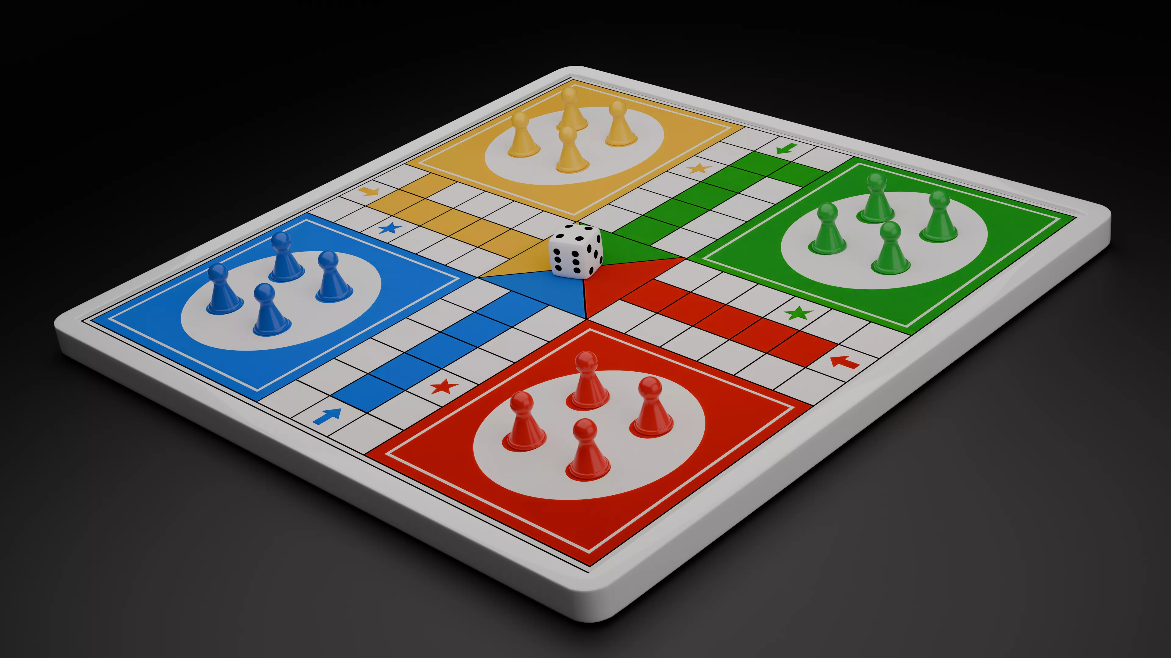 Ludo Board Game 3D Model Low-poly 3D model