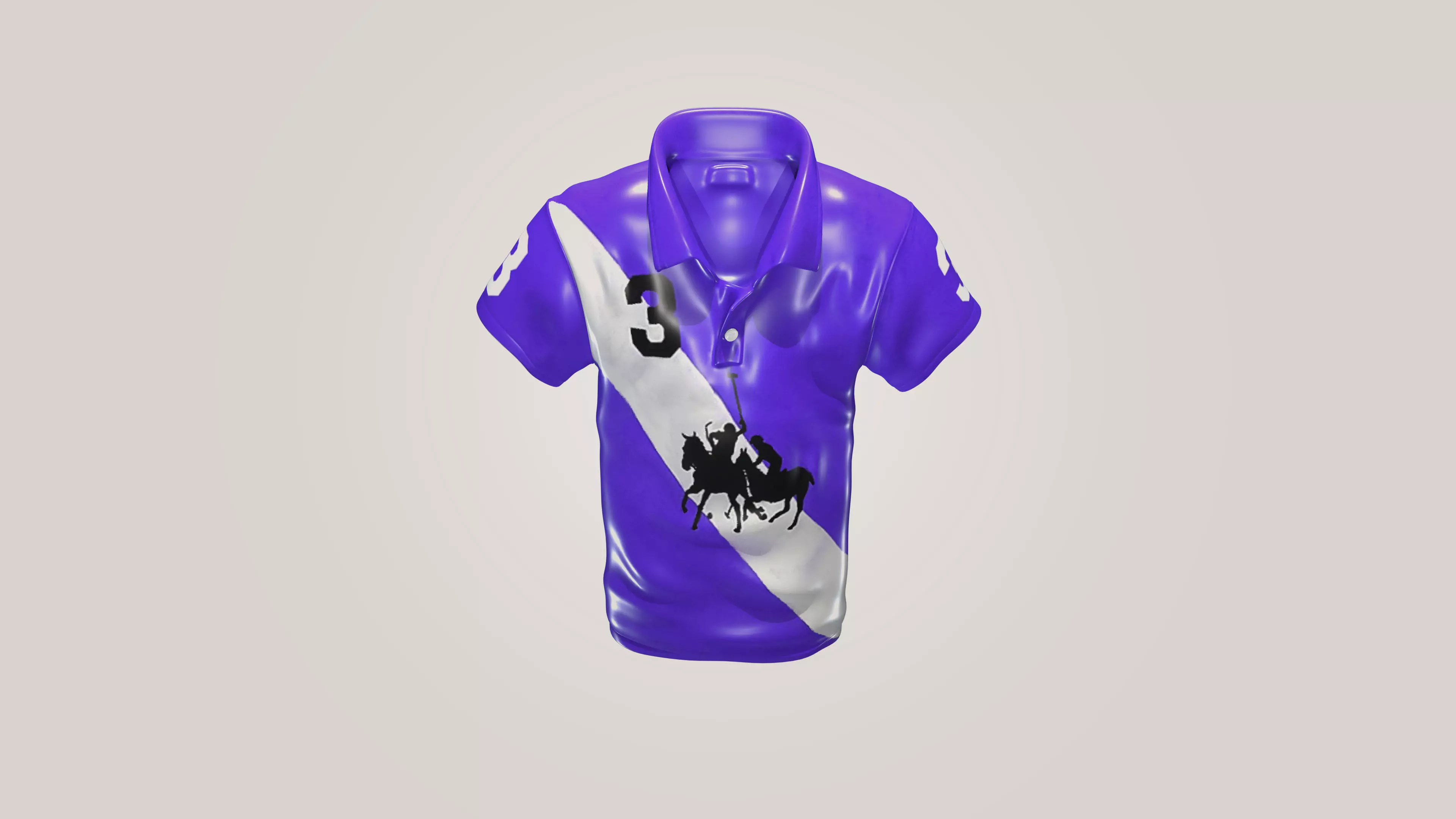 Athletic Polo Jersey 3D Model - Sports Team Shirt Free 3D model