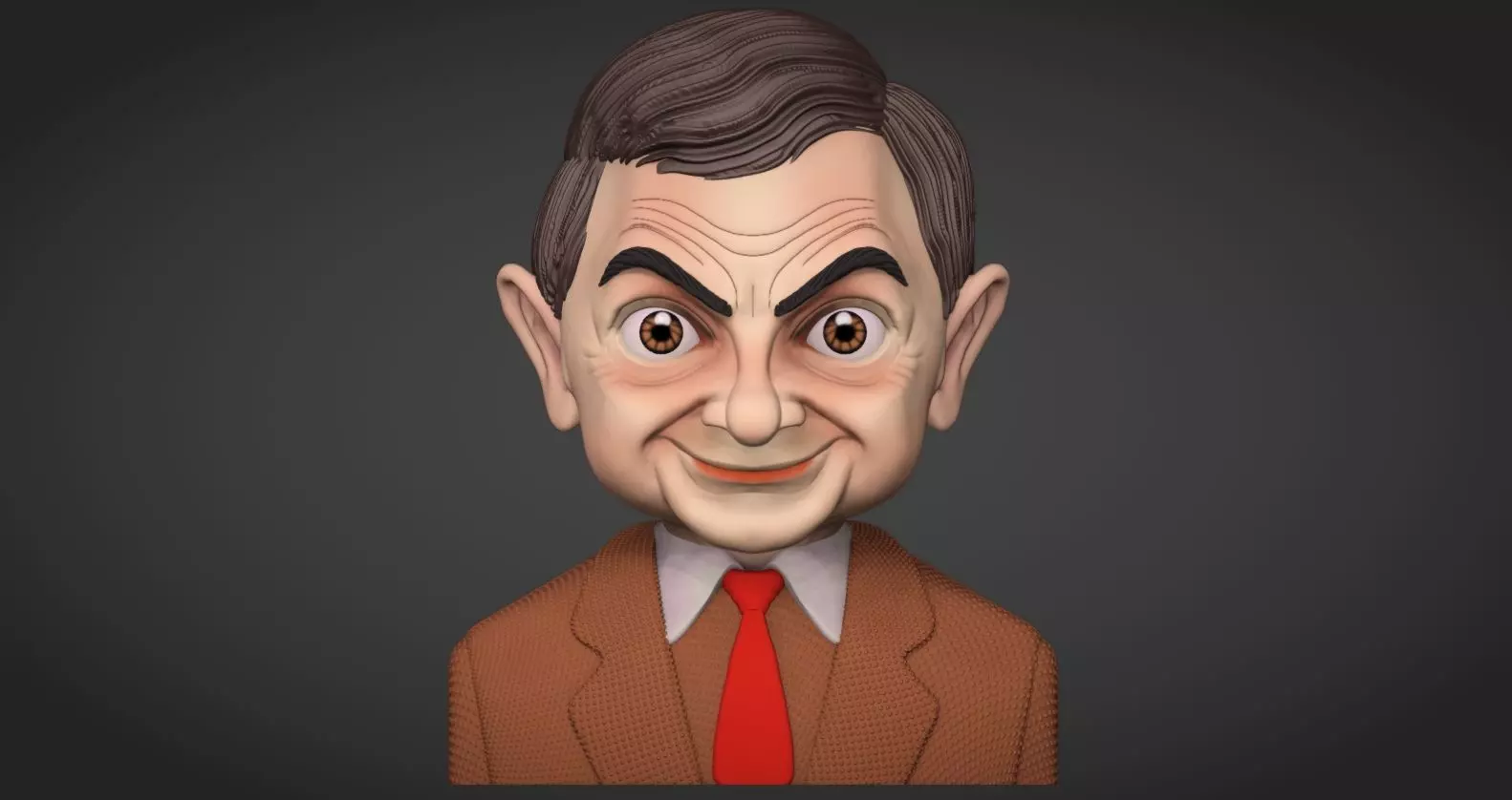 Mr bean cartoon sculpture Free 3D model