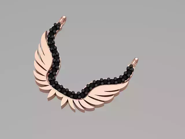 angel wing pendant 61 3D print model