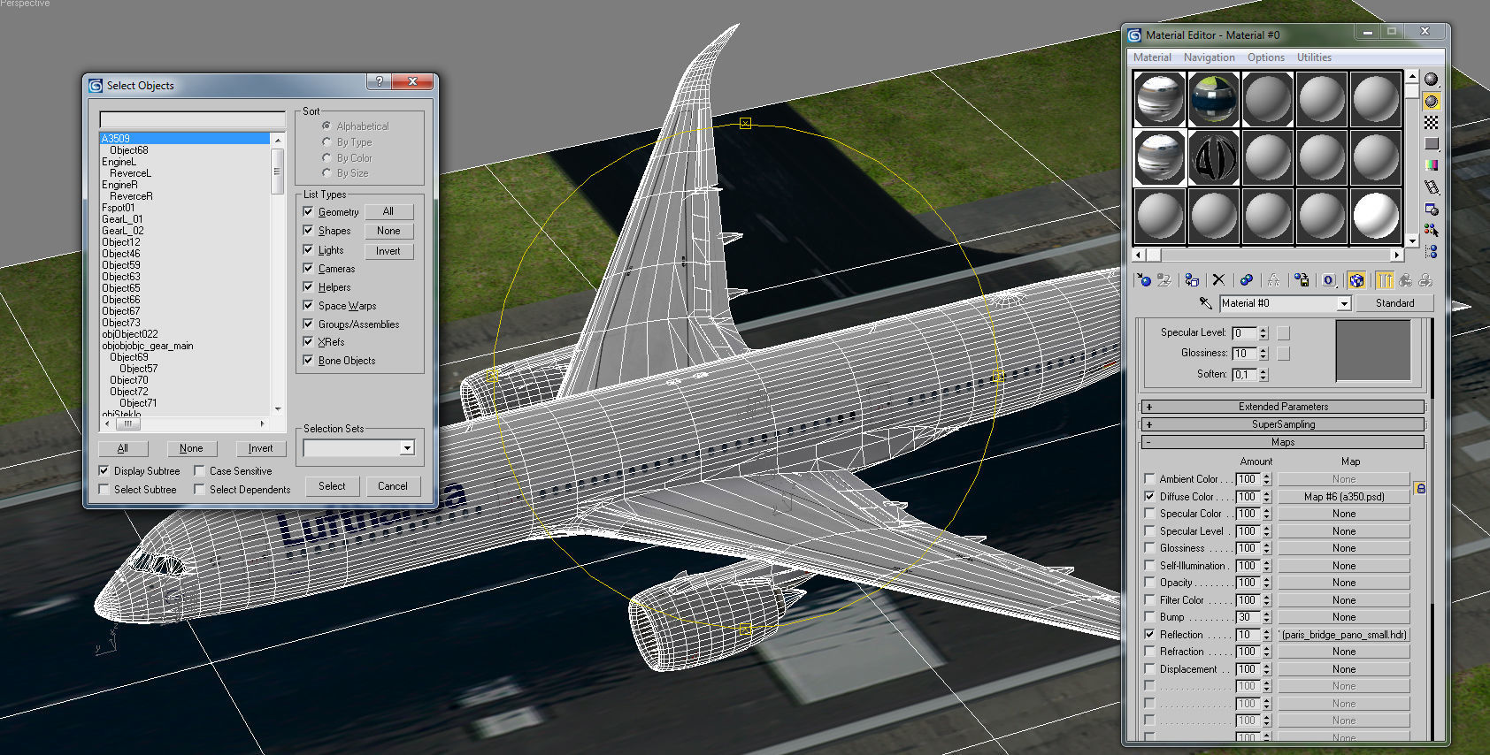 Airbus A350-900 XWB Lufthansa D-AIXA Low-poly 3D model_17