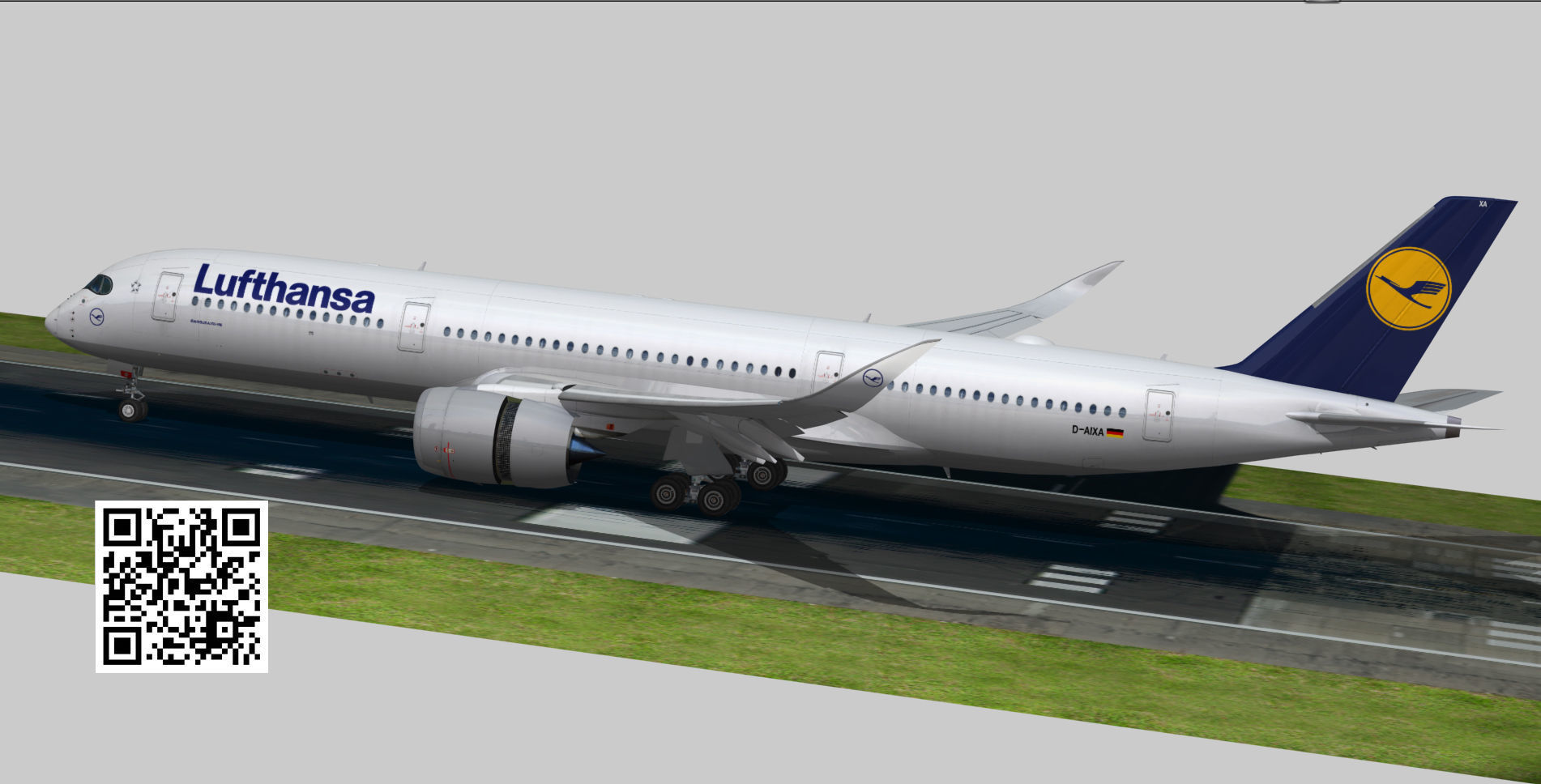Airbus A350-900 XWB Lufthansa D-AIXA Low-poly 3D model_12