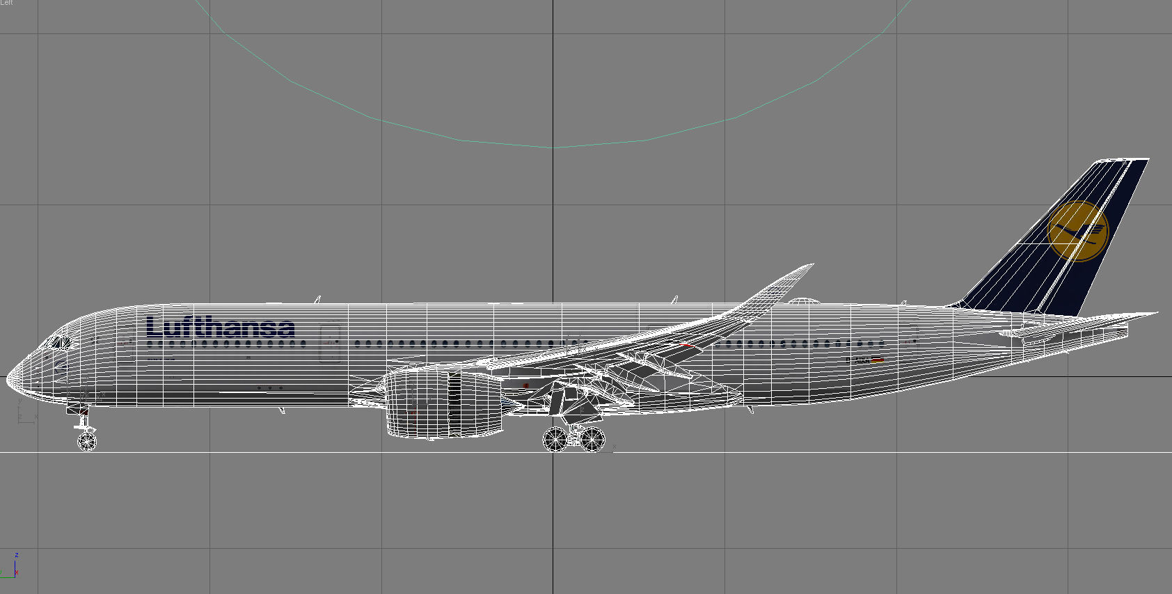 Airbus A350-900 XWB Lufthansa D-AIXA Low-poly 3D model_14
