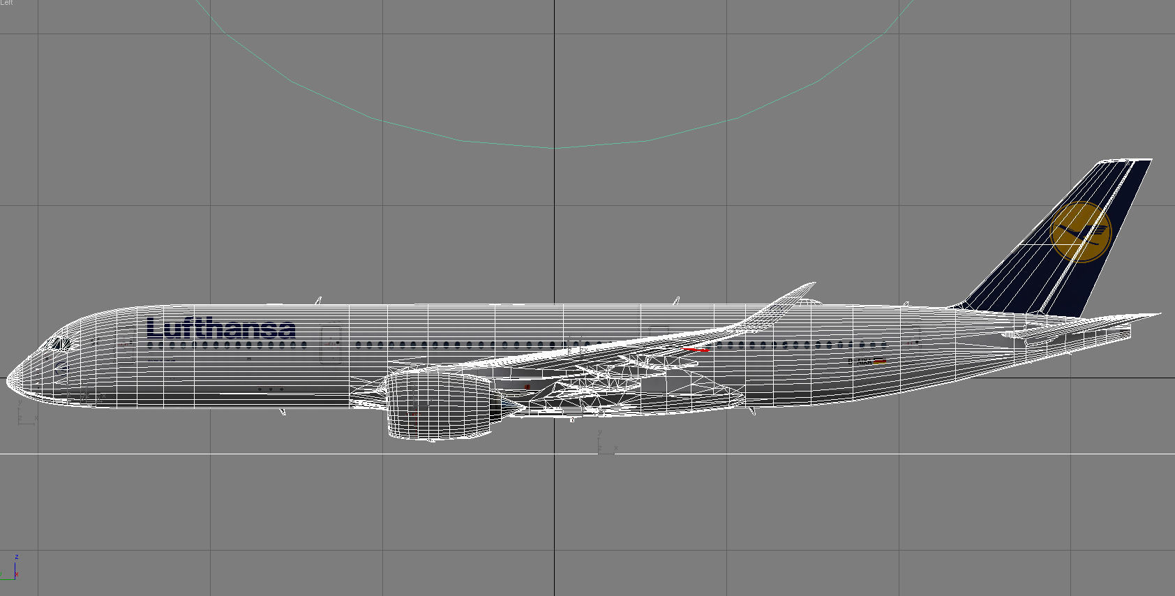 Airbus A350-900 XWB Lufthansa D-AIXA Low-poly 3D model_16