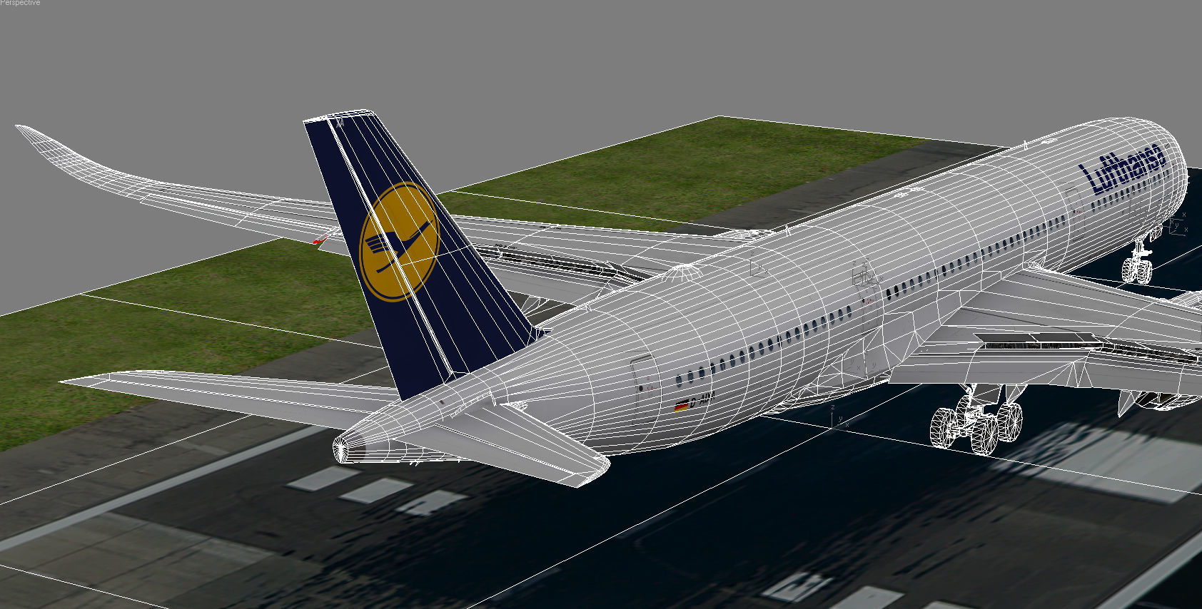 Airbus A350-900 XWB Lufthansa D-AIXA Low-poly 3D model_18
