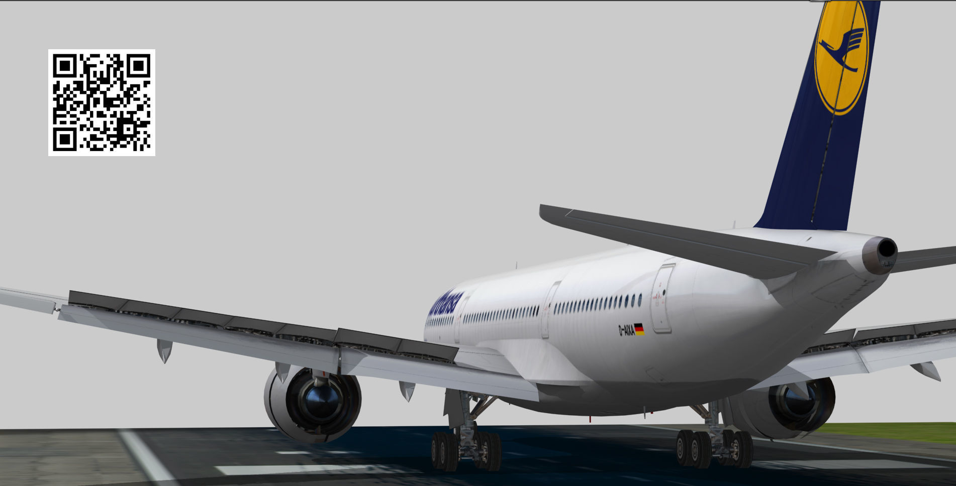 Airbus A350-900 XWB Lufthansa D-AIXA Low-poly 3D model_9