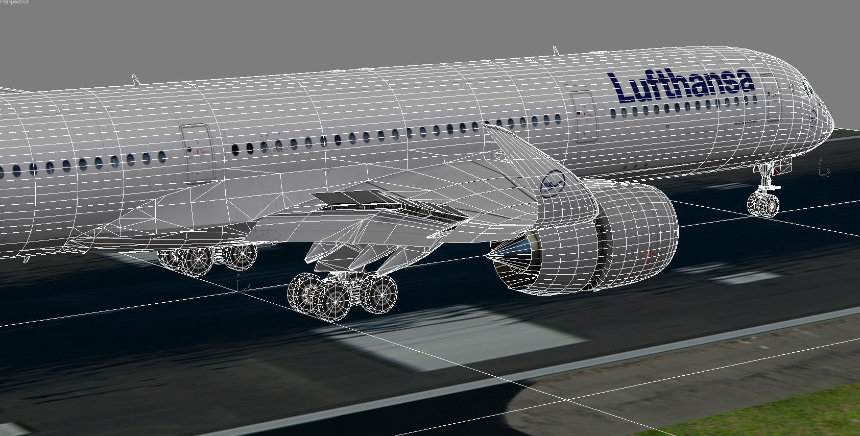 Airbus A350-900 XWB Lufthansa D-AIXA Low-poly 3D model_19