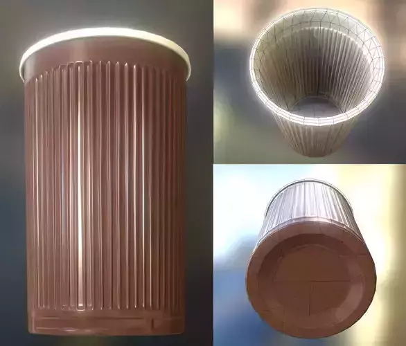 Small Plastic Cup Collection Low-Poly