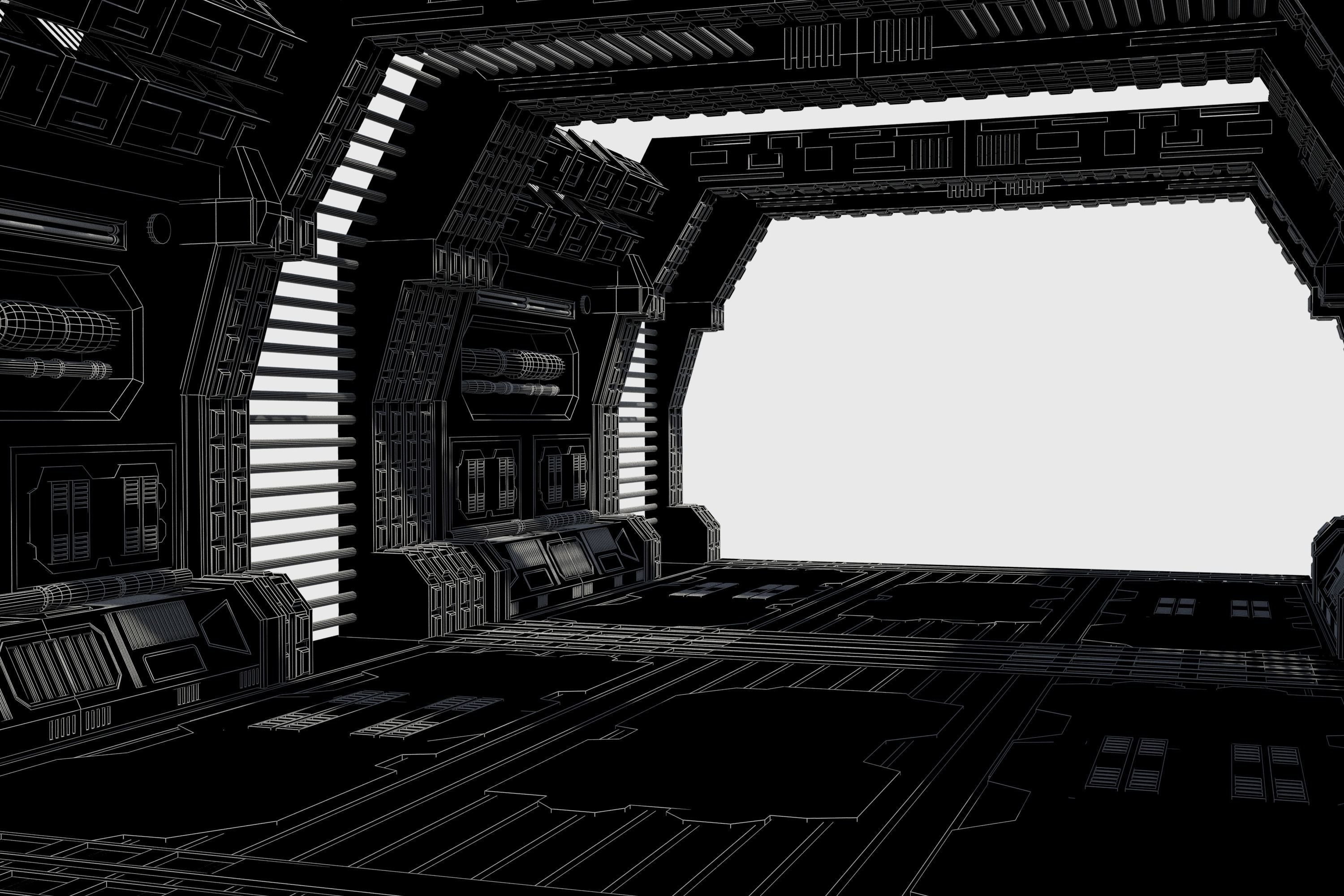 Modular SCI-FI scene GAMES 3D model_4