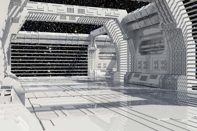 Modular SCI-FI scene GAMES 3D model