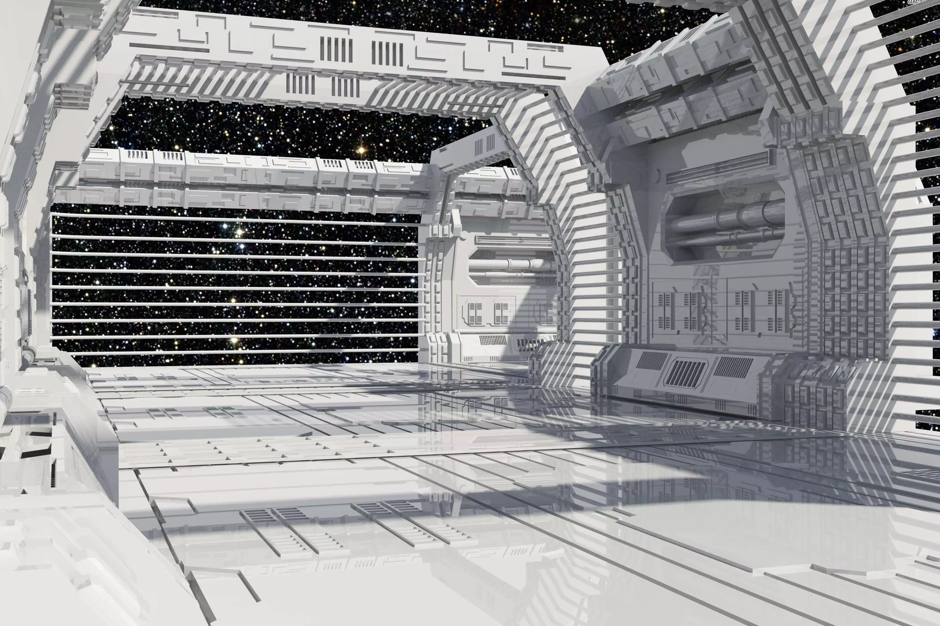 Modular SCI-FI scene GAMES 3D model_0