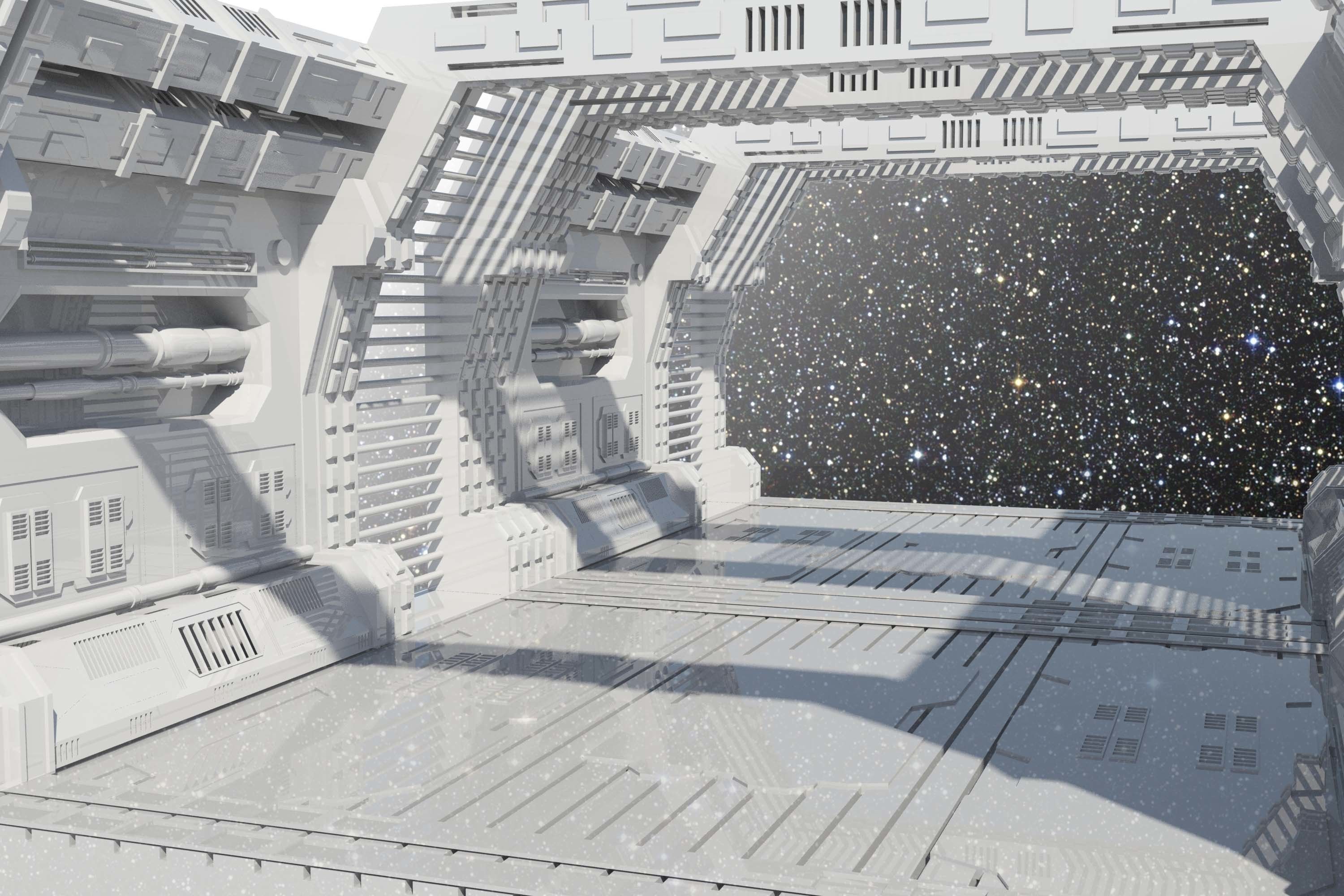 Modular SCI-FI scene GAMES 3D model_2