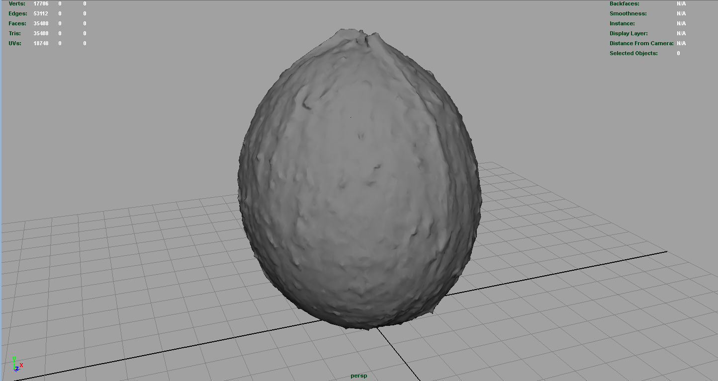 Coconut Low-poly 3D model_2