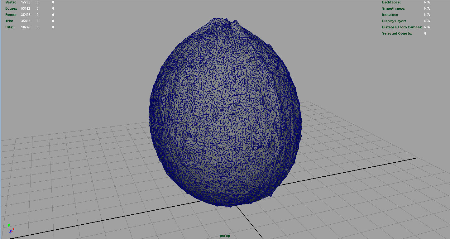 Coconut Low-poly 3D model_4