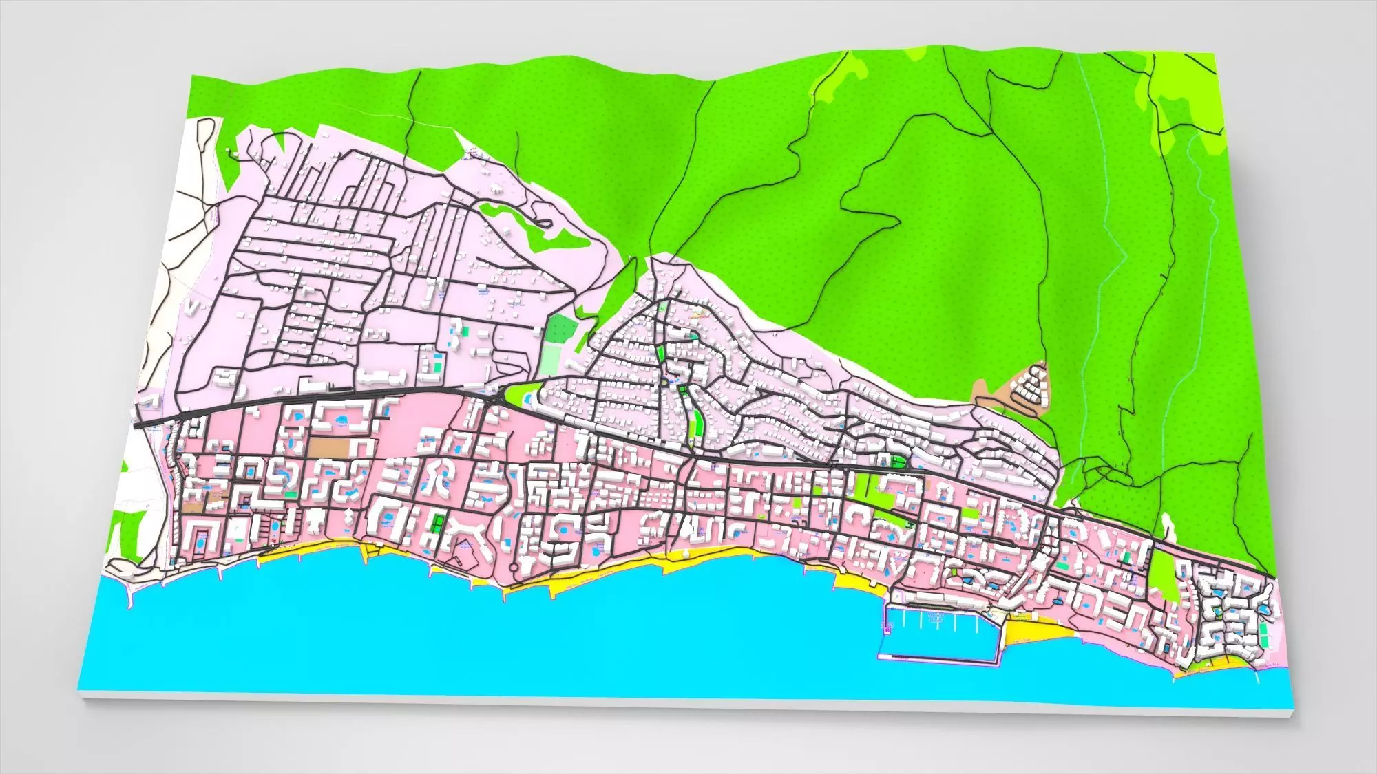 Cityscape Sveti Vlas Bulgaria 3D model