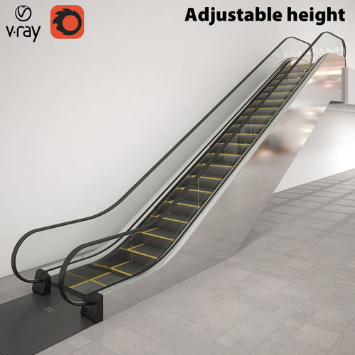 Escalator Kone TravelMaster 110 modular 3D model