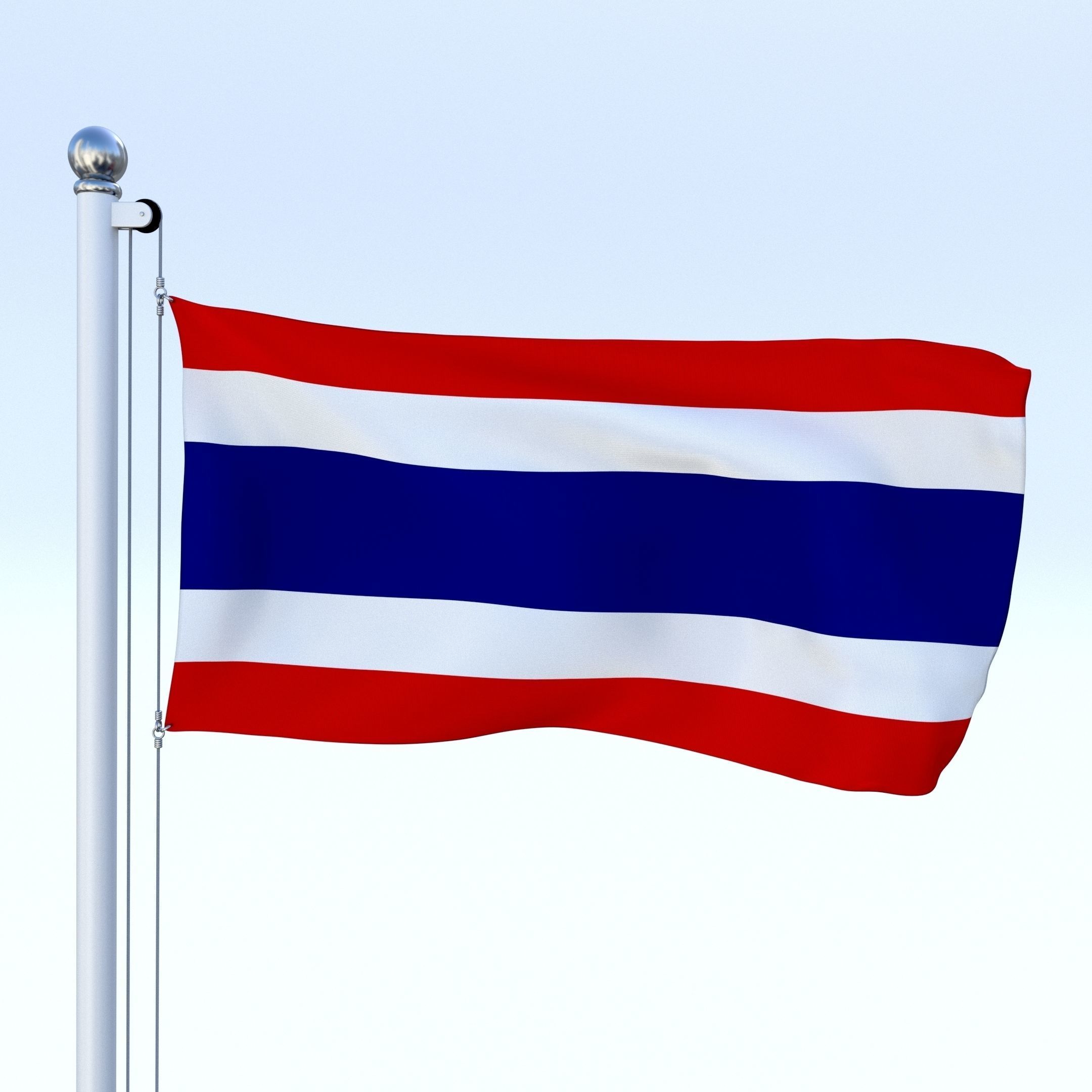 All Asian Flag Pack Low-poly 3D model_20