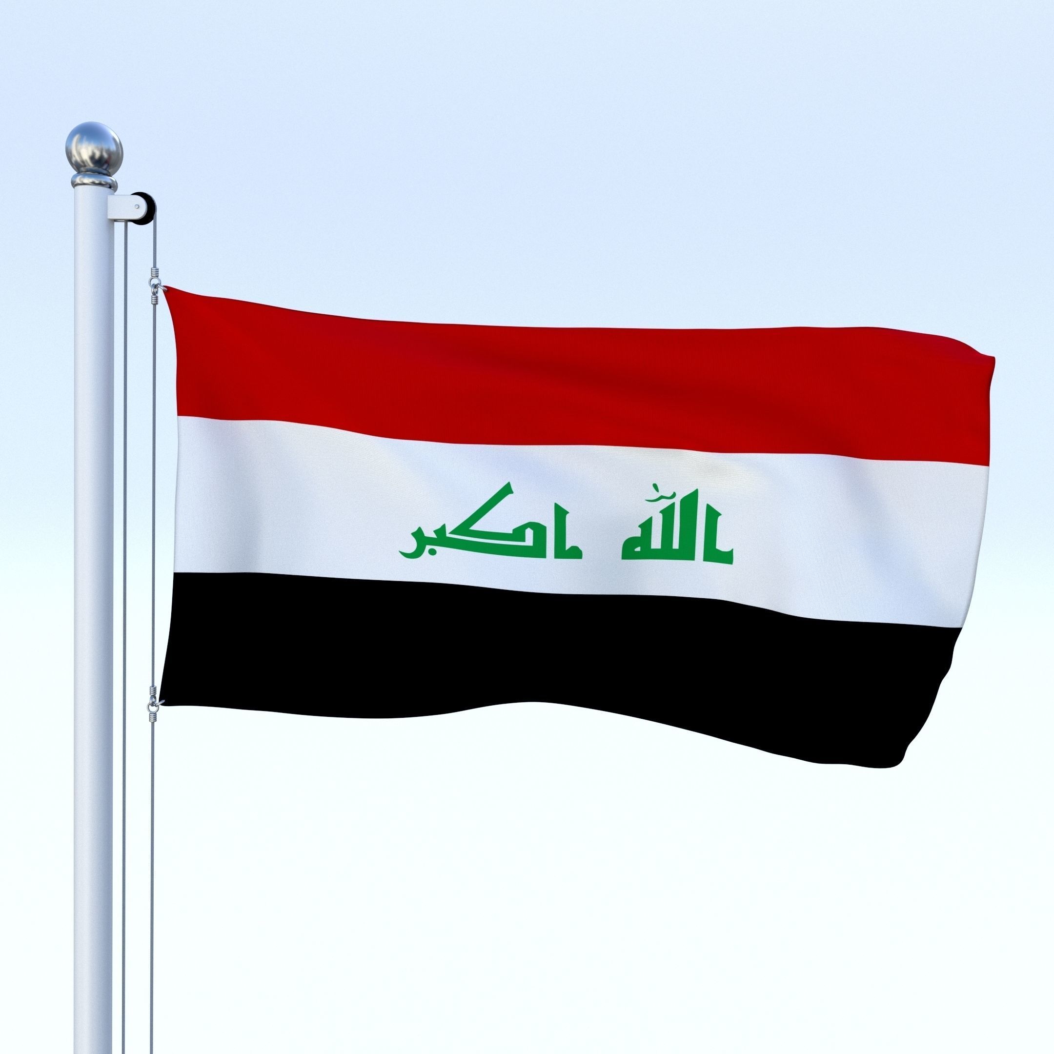 All Asian Flag Pack Low-poly 3D model_47