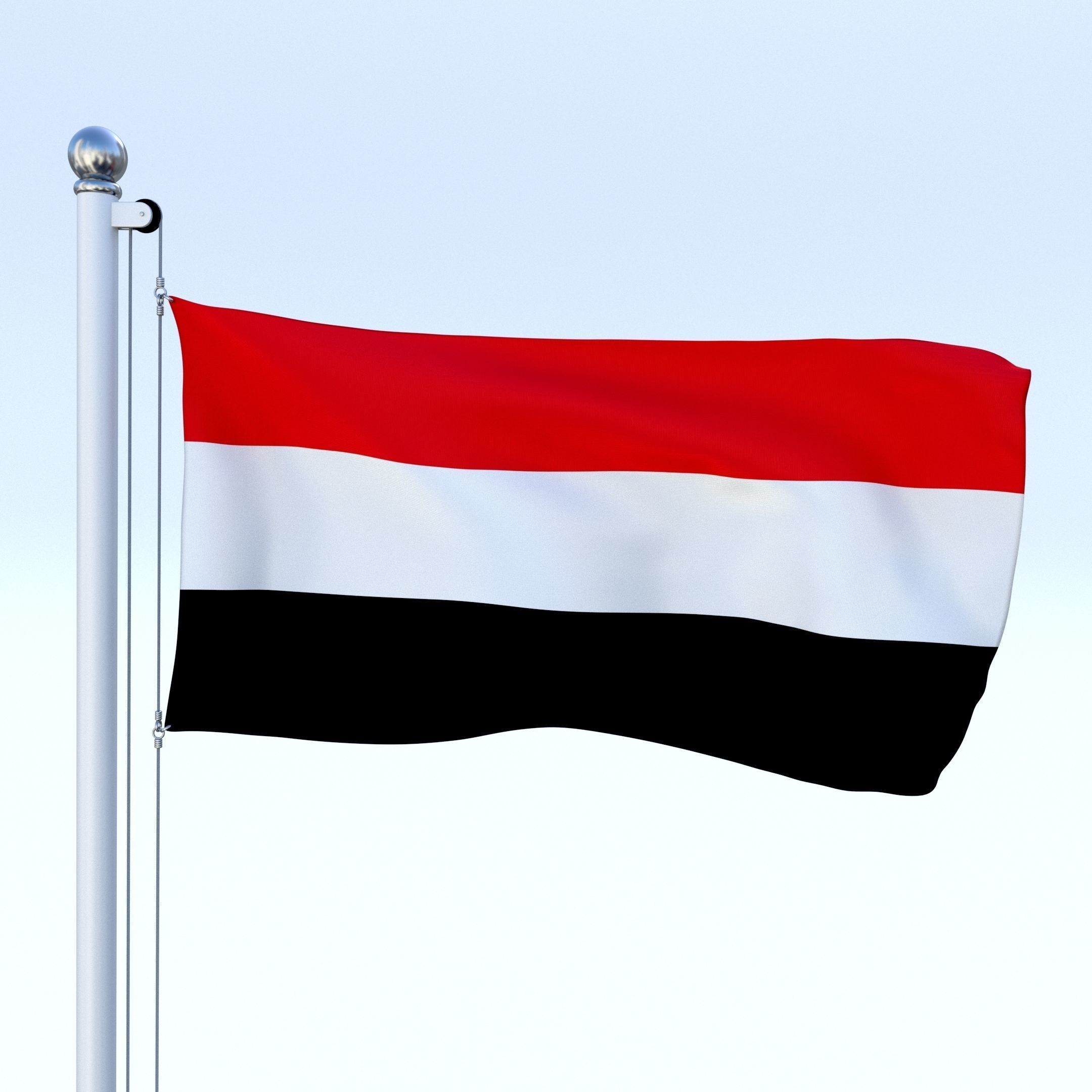 All Asian Flag Pack Low-poly 3D model_27