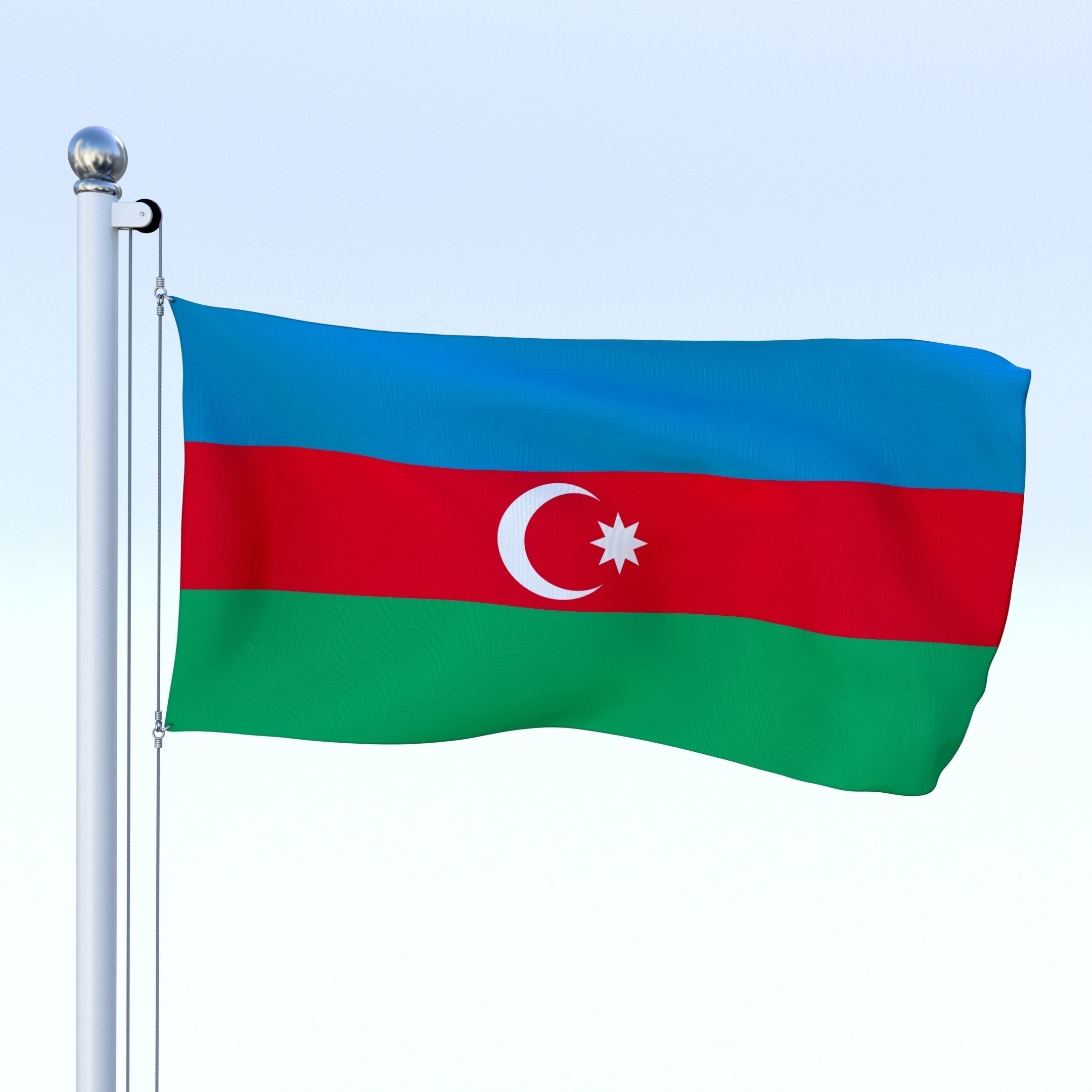 All Asian Flag Pack Low-poly 3D model_49