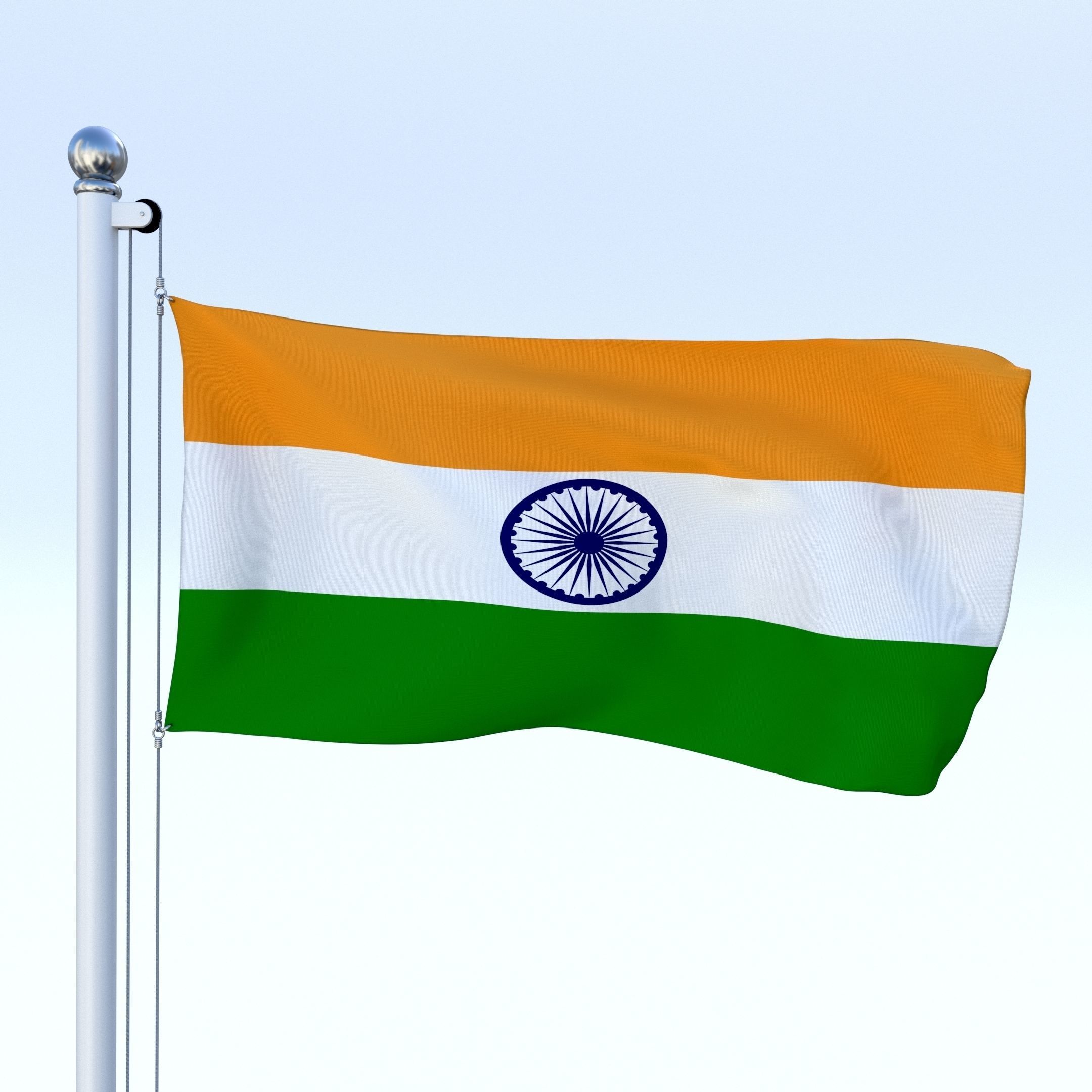 All Asian Flag Pack Low-poly 3D model_11