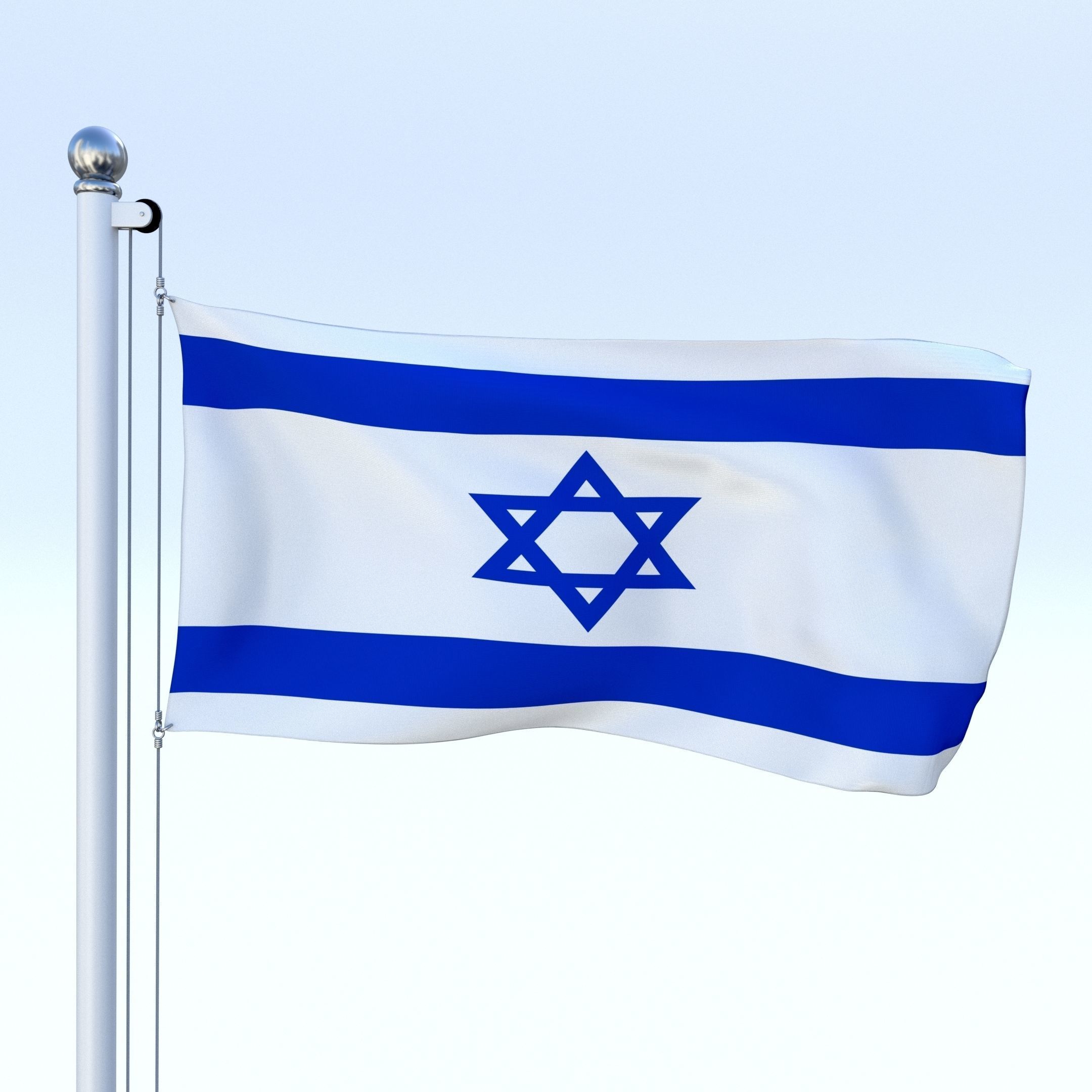 All Asian Flag Pack Low-poly 3D model_42