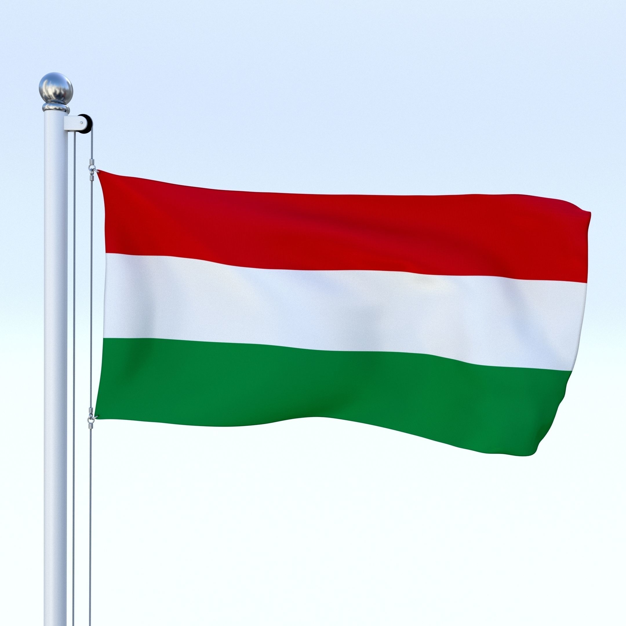 All European Flag Pack Low-poly 3D model_44