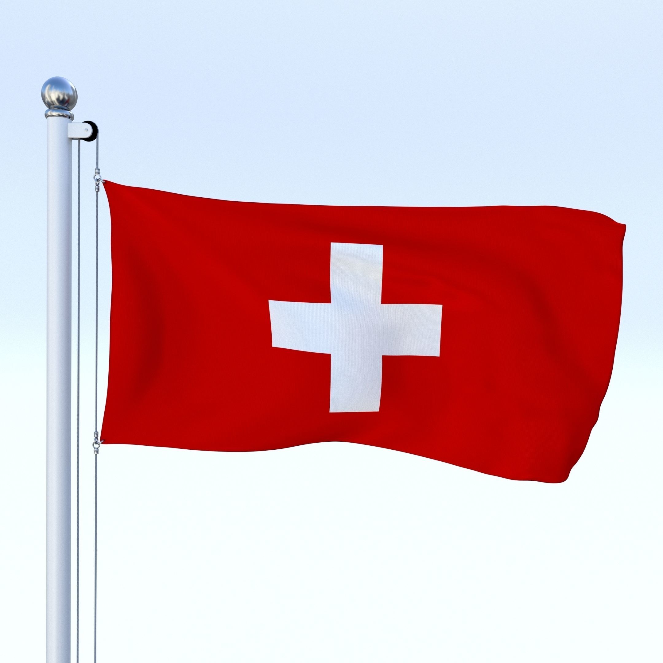 All European Flag Pack Low-poly 3D model_38