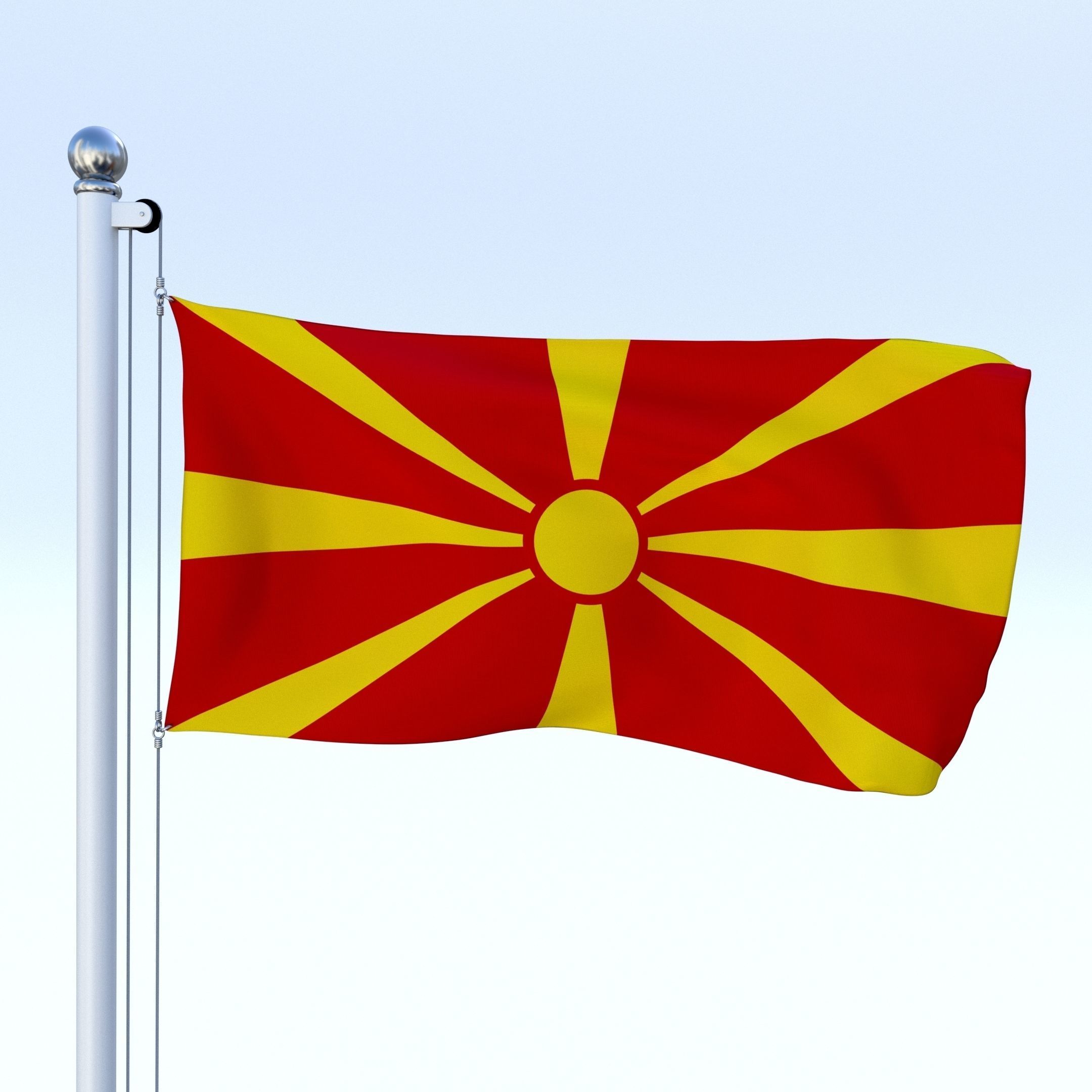 All European Flag Pack Low-poly 3D model_19